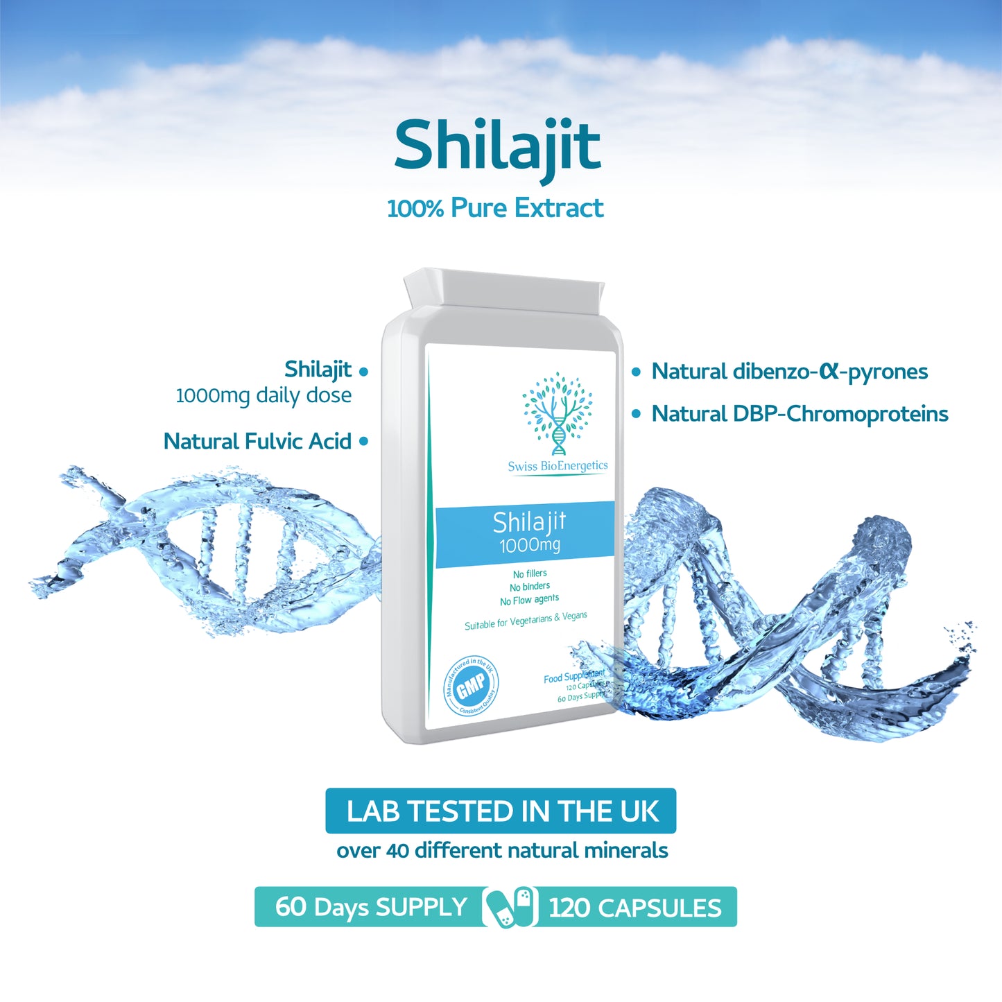 Shilajit 1000mg containing Natural Fulvic Acid
