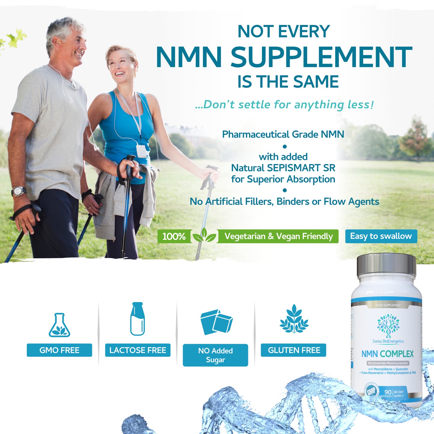 NMN Nicotinamide Mononucleotide 500mg, 60 Capsules