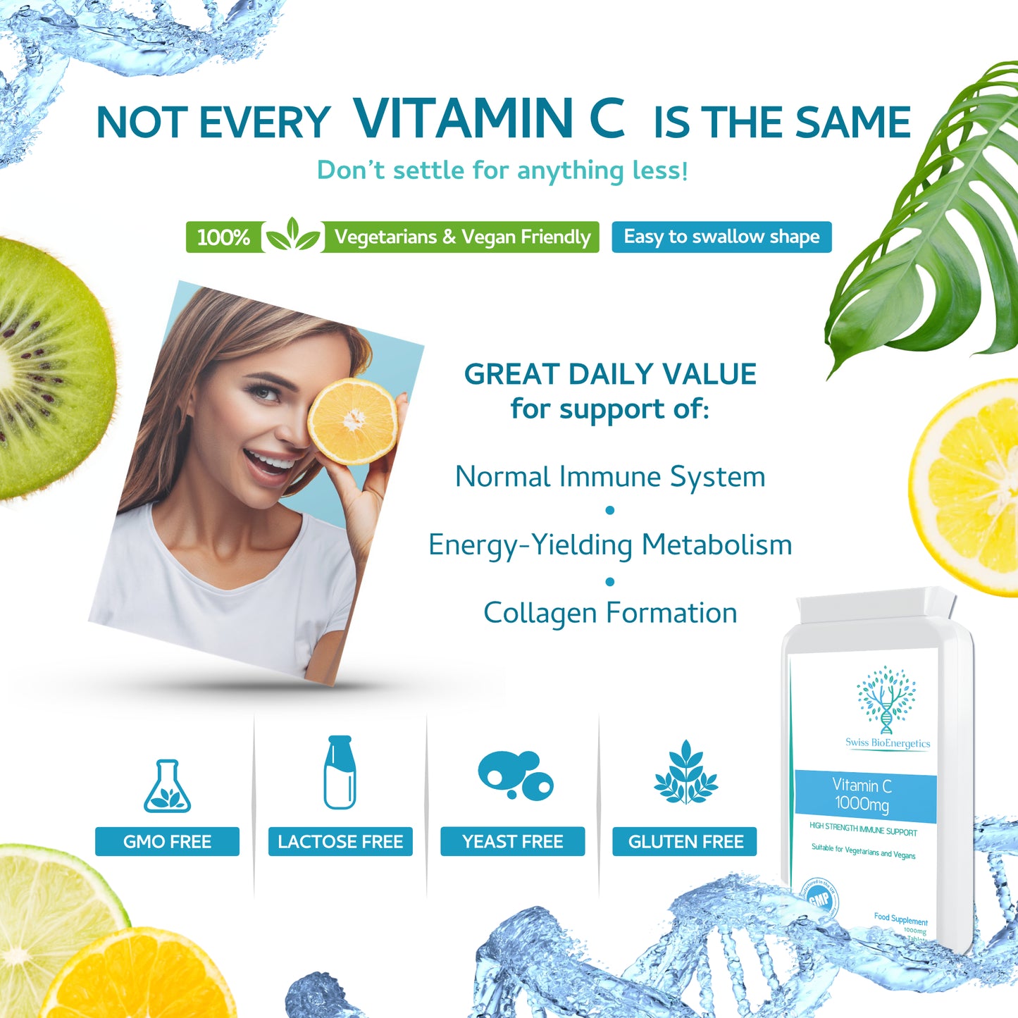 Swiss BioEnergetics Vitamin C 1000mg 120 Tablets