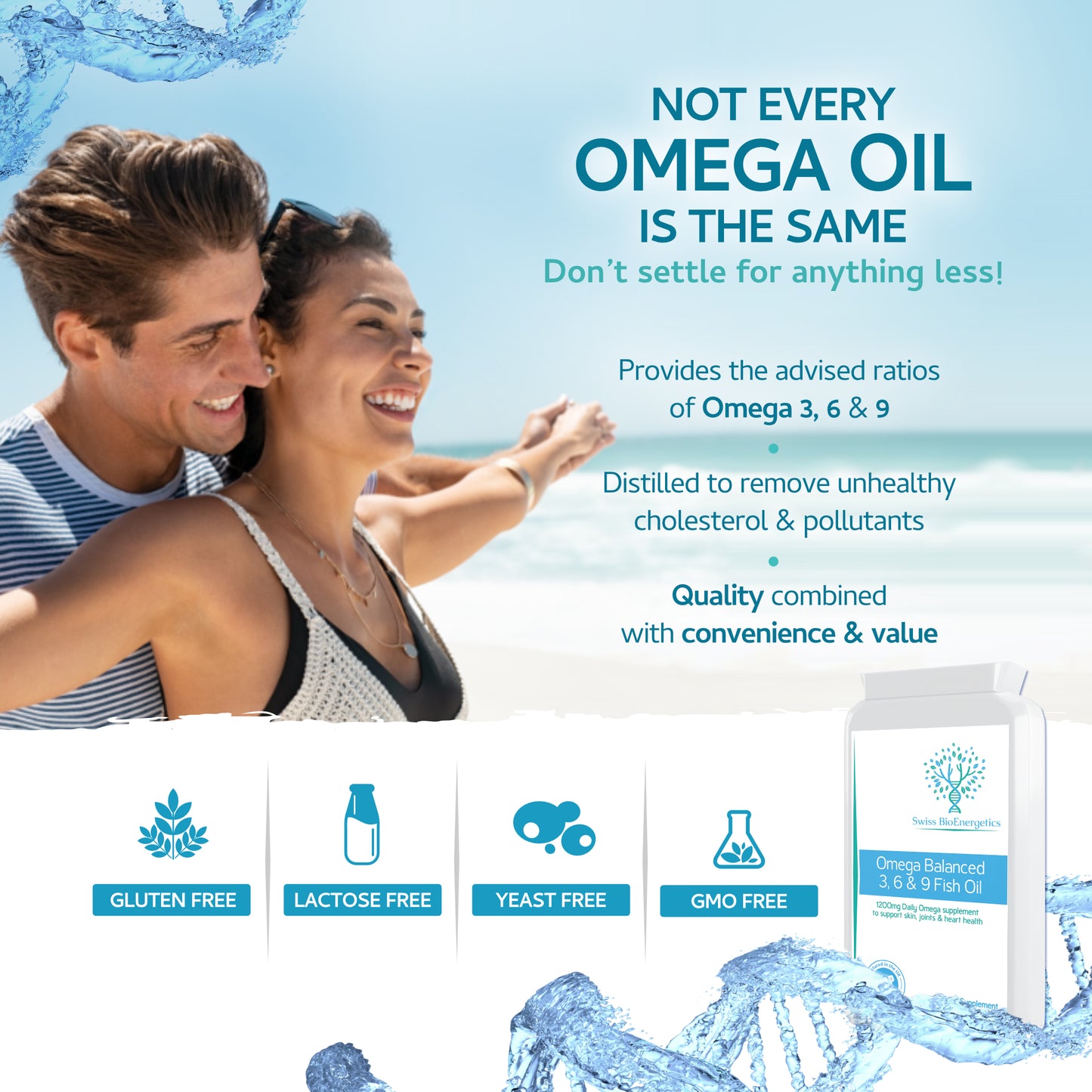 Omega Balanced 3, 6 & 9 Fish Oil 1000mg, 90 Capsules