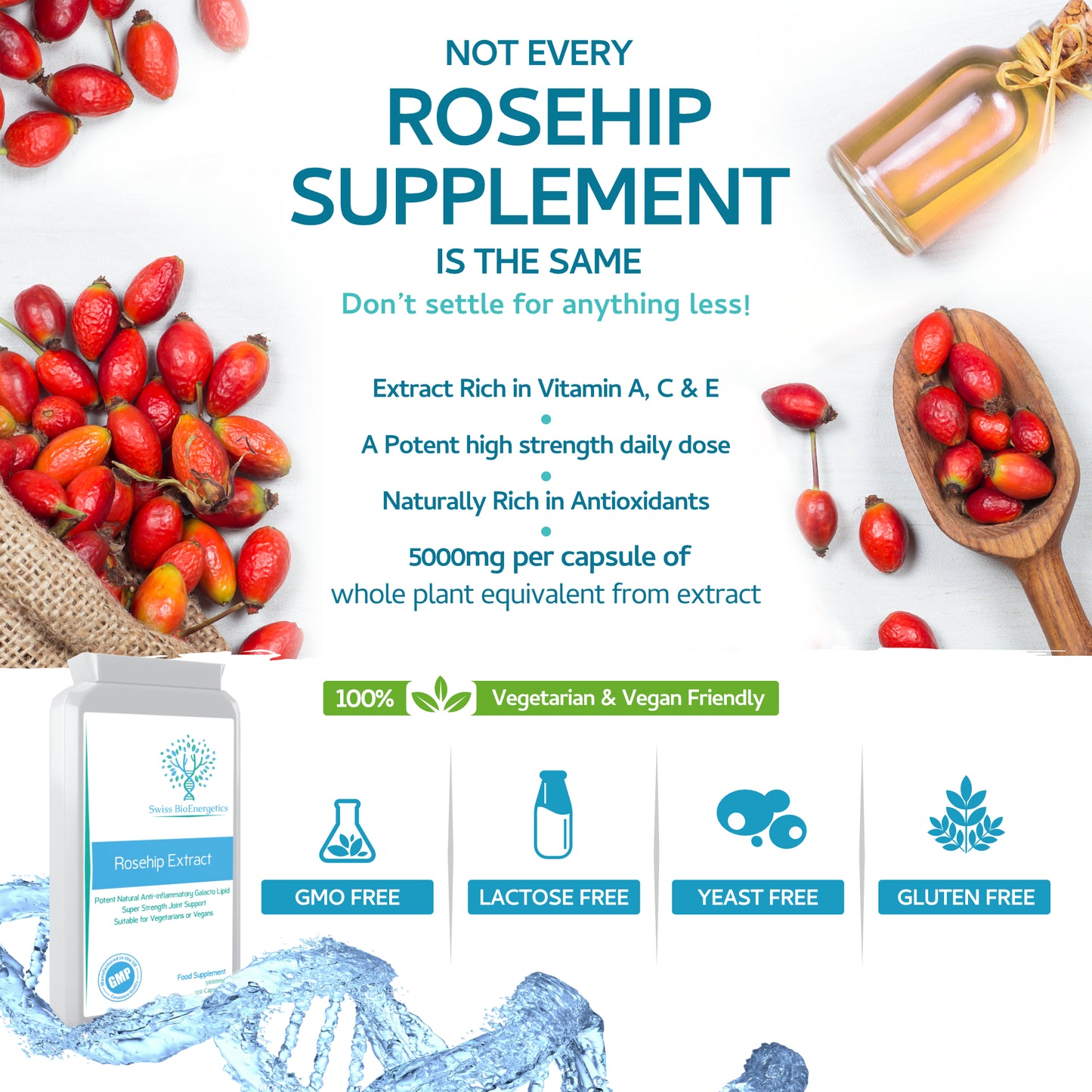 Rosehip 5000mg 120 Capsules