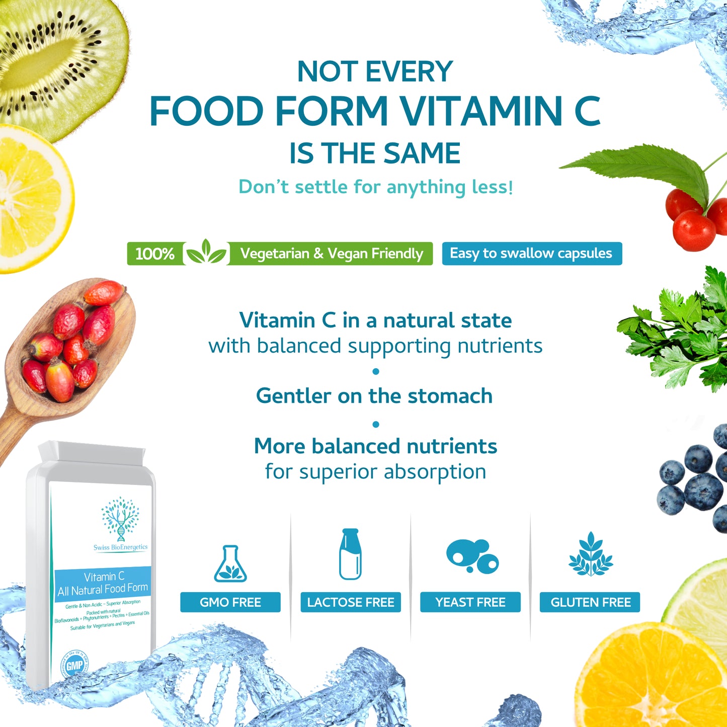 Natural Vitamin C 120 Capsules