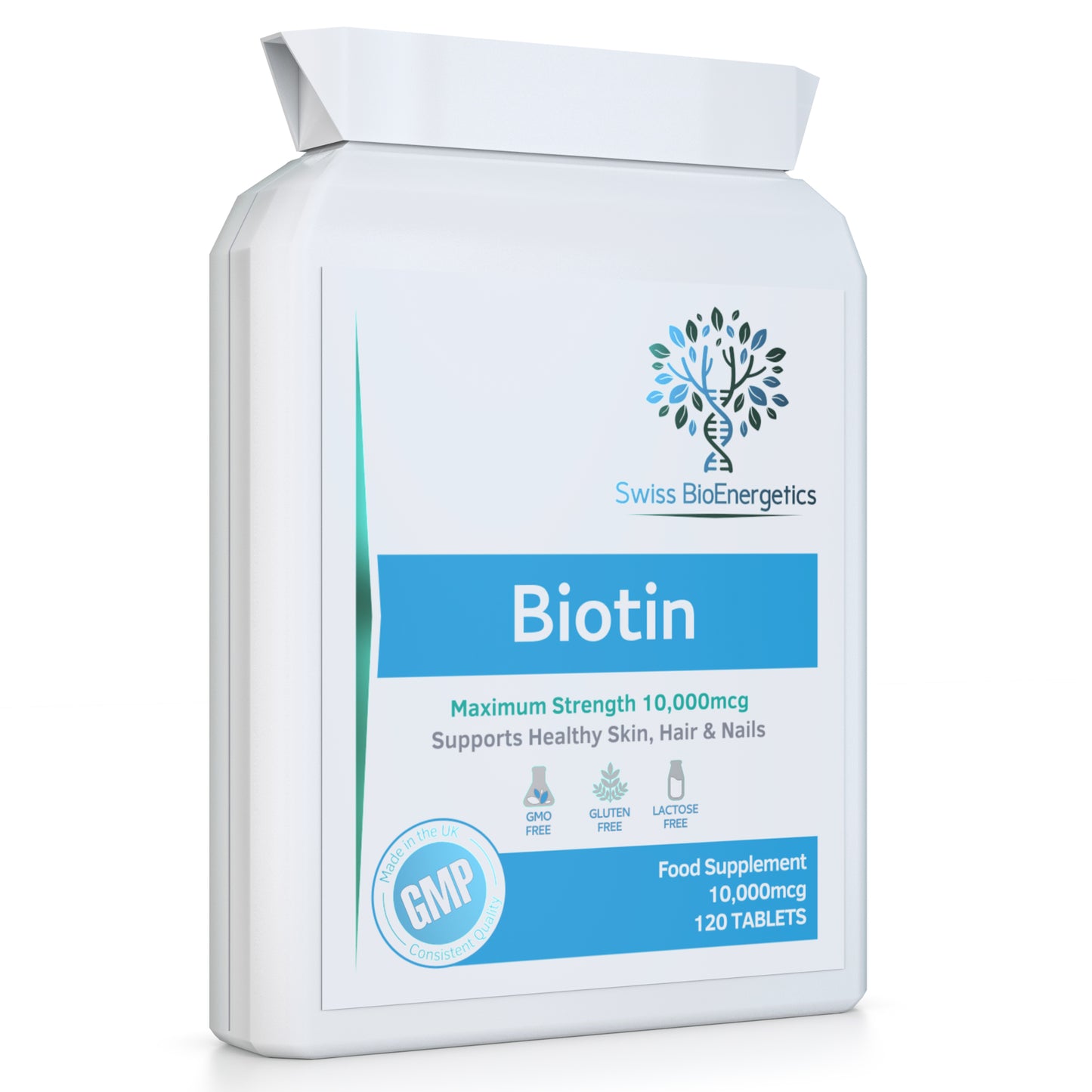 Biotin 10,000 mcg 120 Tablets