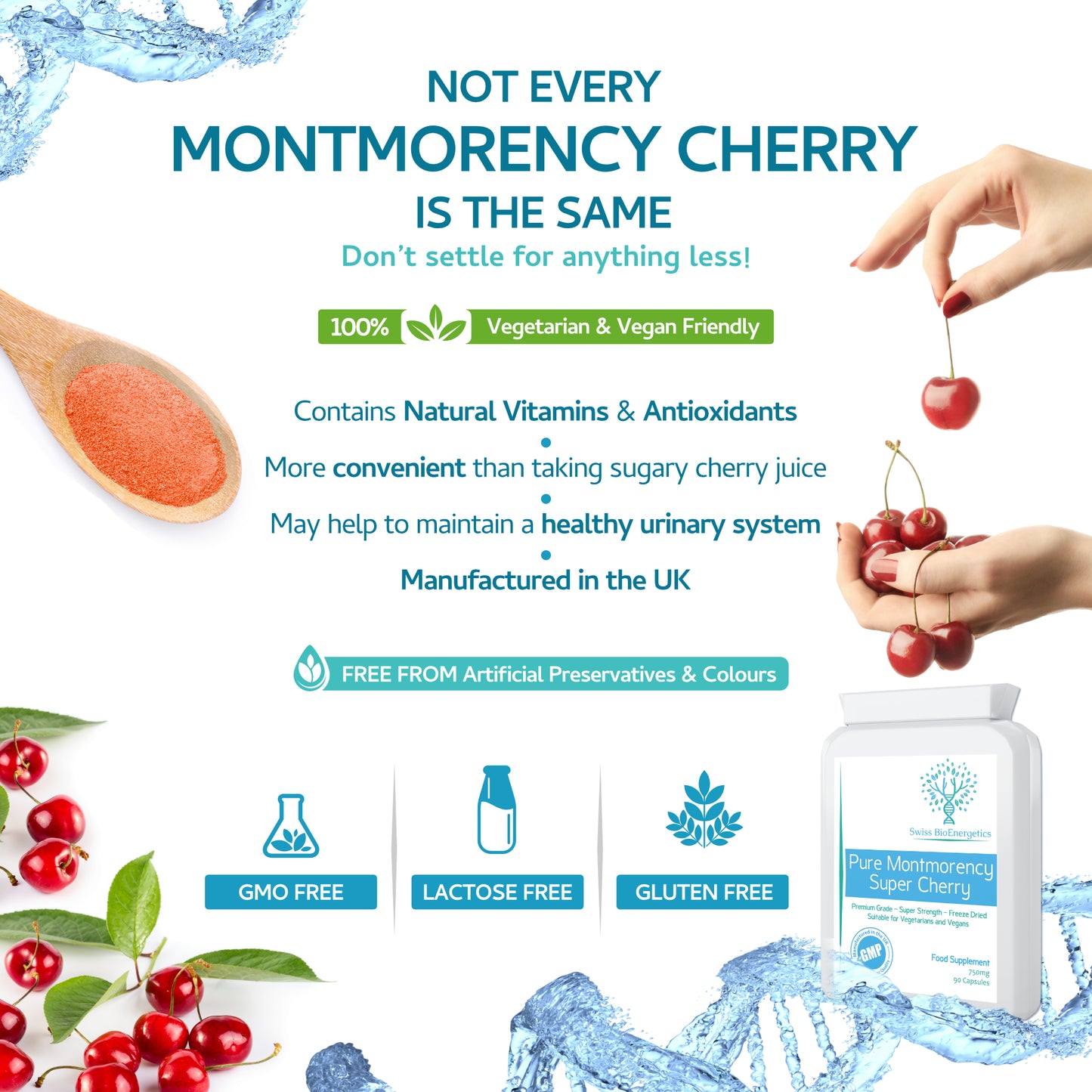 Pure Montmorency Super Cherry 1500mg 90 Capsules