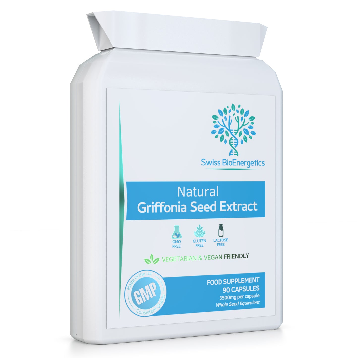 5HTP - Natural Griffonia Seed Extract Supplement – 90 Capsules - Made in The UK to the GMP code of practice