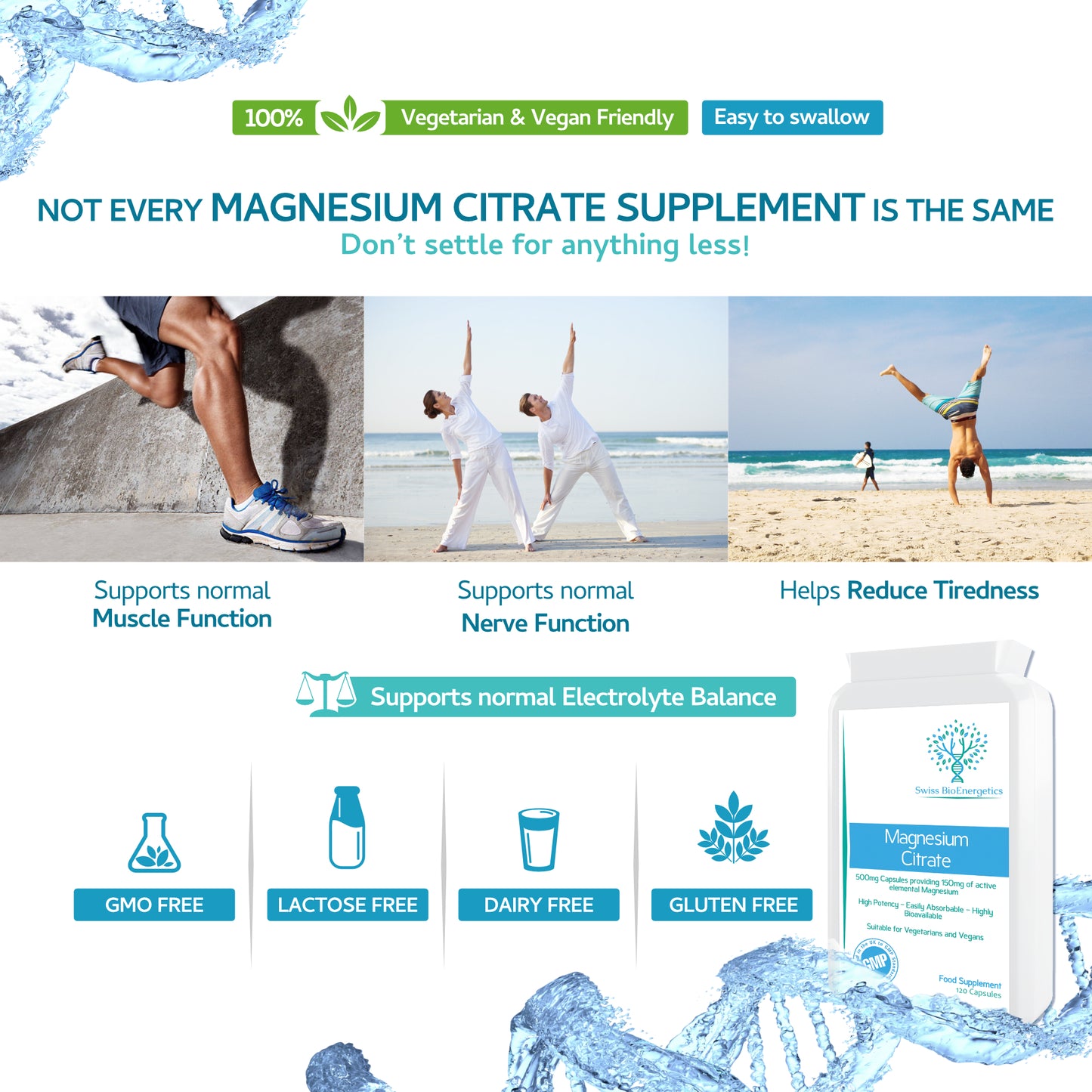 Magnesium Citrate 500mg 120 Capsules