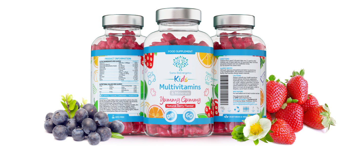 Kids/Childrens Vitamins - 60 Multivitamin & Minerals Gummies