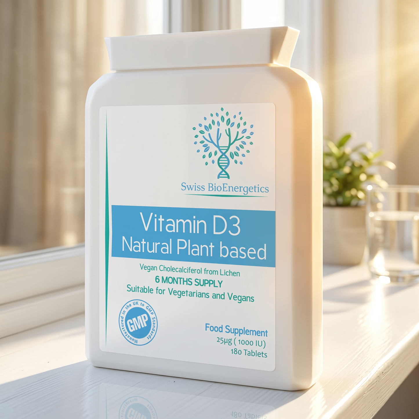Swiss BioEnergetics Vegan Vitamin D3 1000 IU