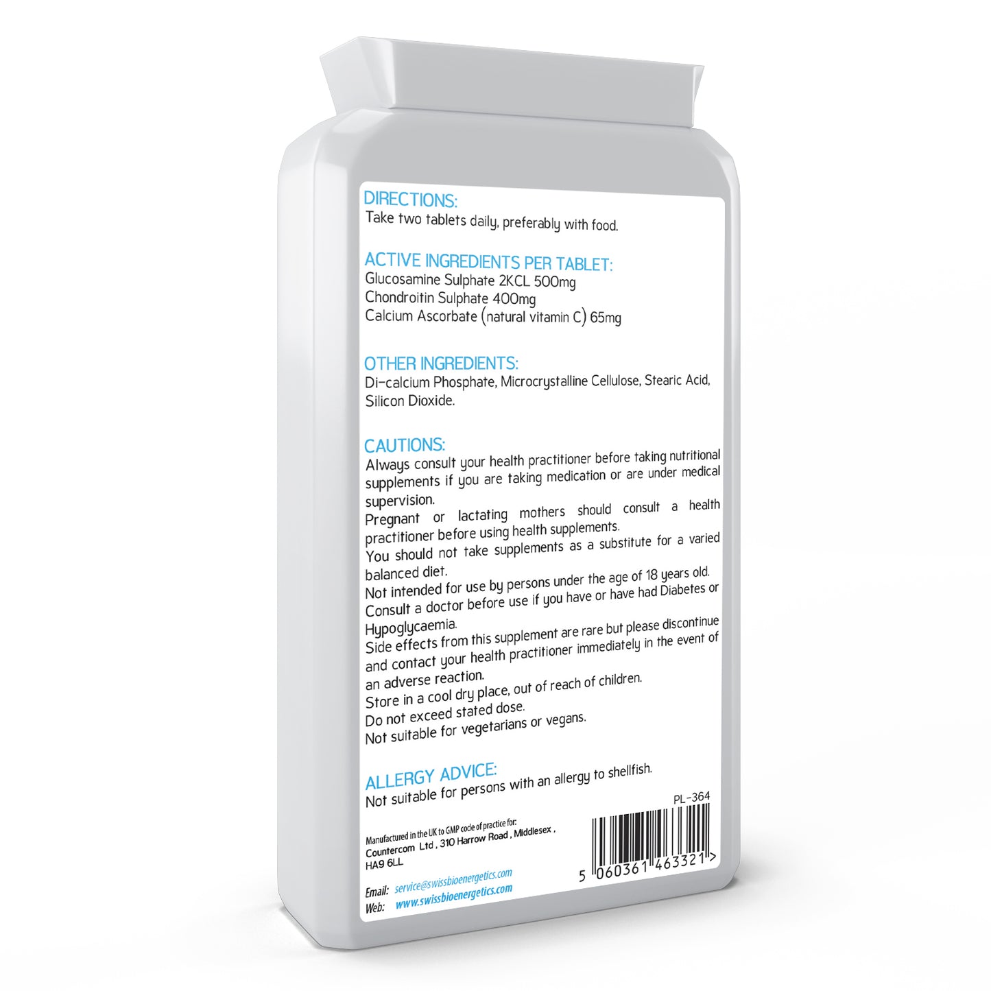 Joint Max Defence - 900mg,180 Tablets of Glucosamine Sulphate & Chondroitin Sulphate