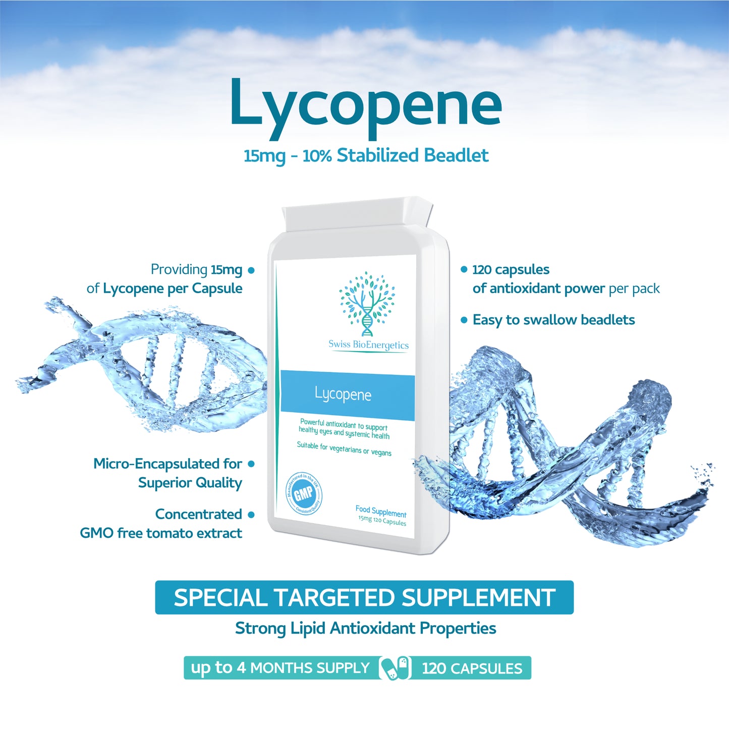 Lycopene 15mg, 120 Capsules