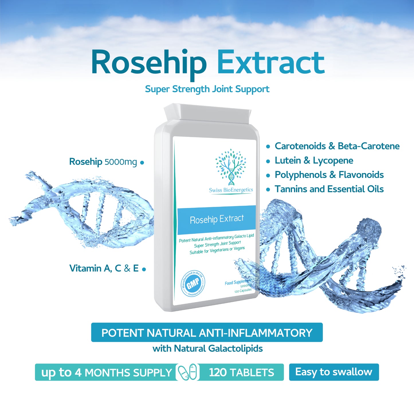 Rosehip 5000mg 120 Capsules