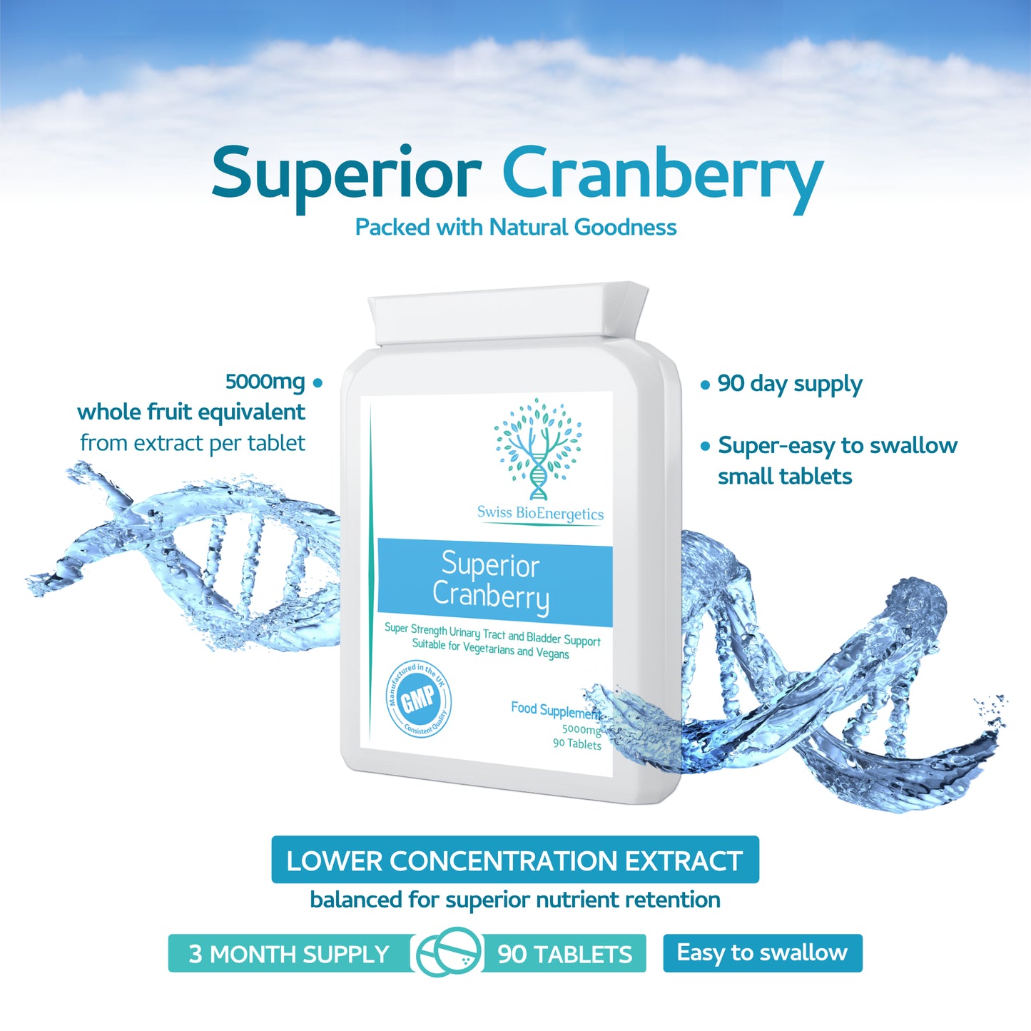 Cranberry - 5000mg 90 Tablets