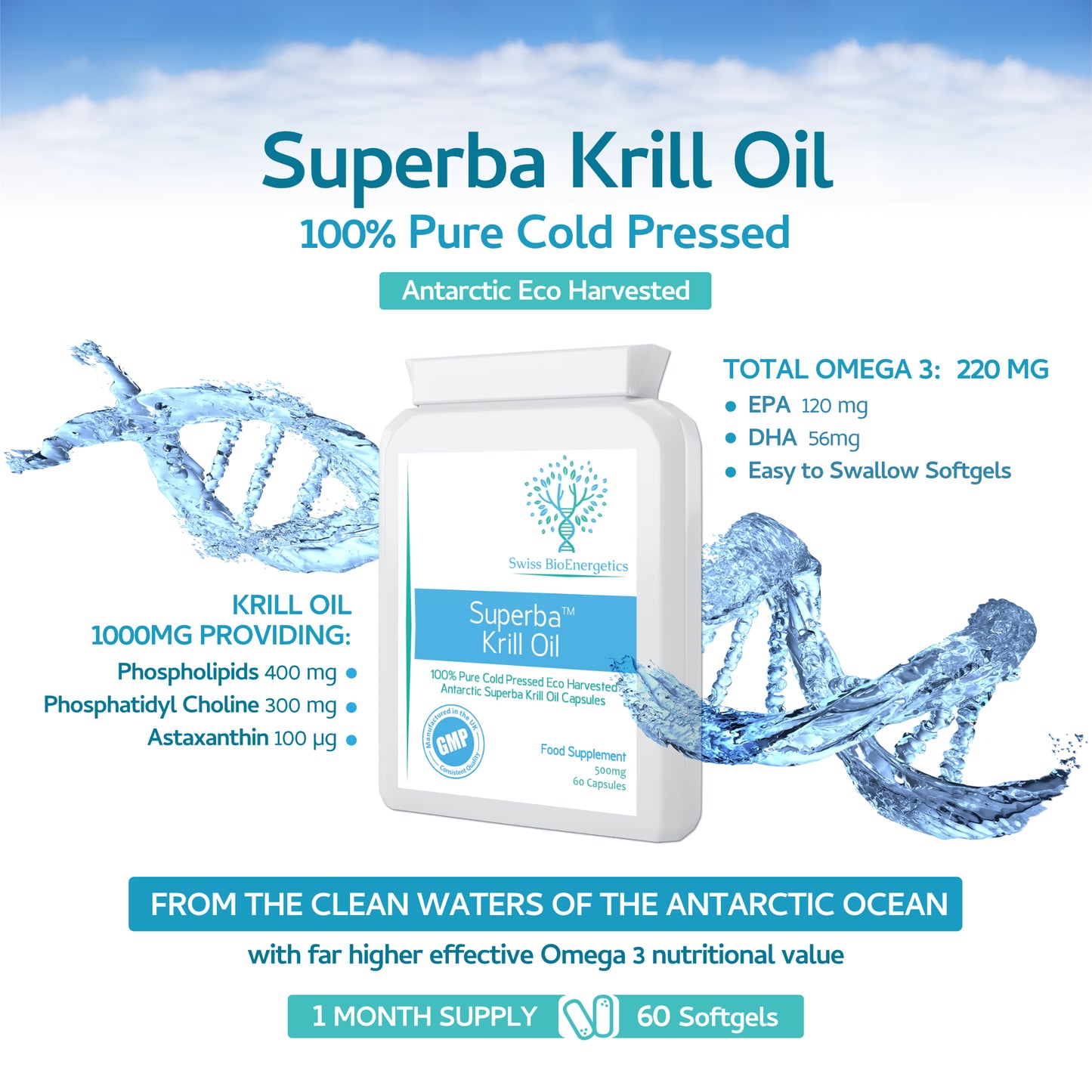 Superba Krill Oil Extract 500mg 60 Capsules