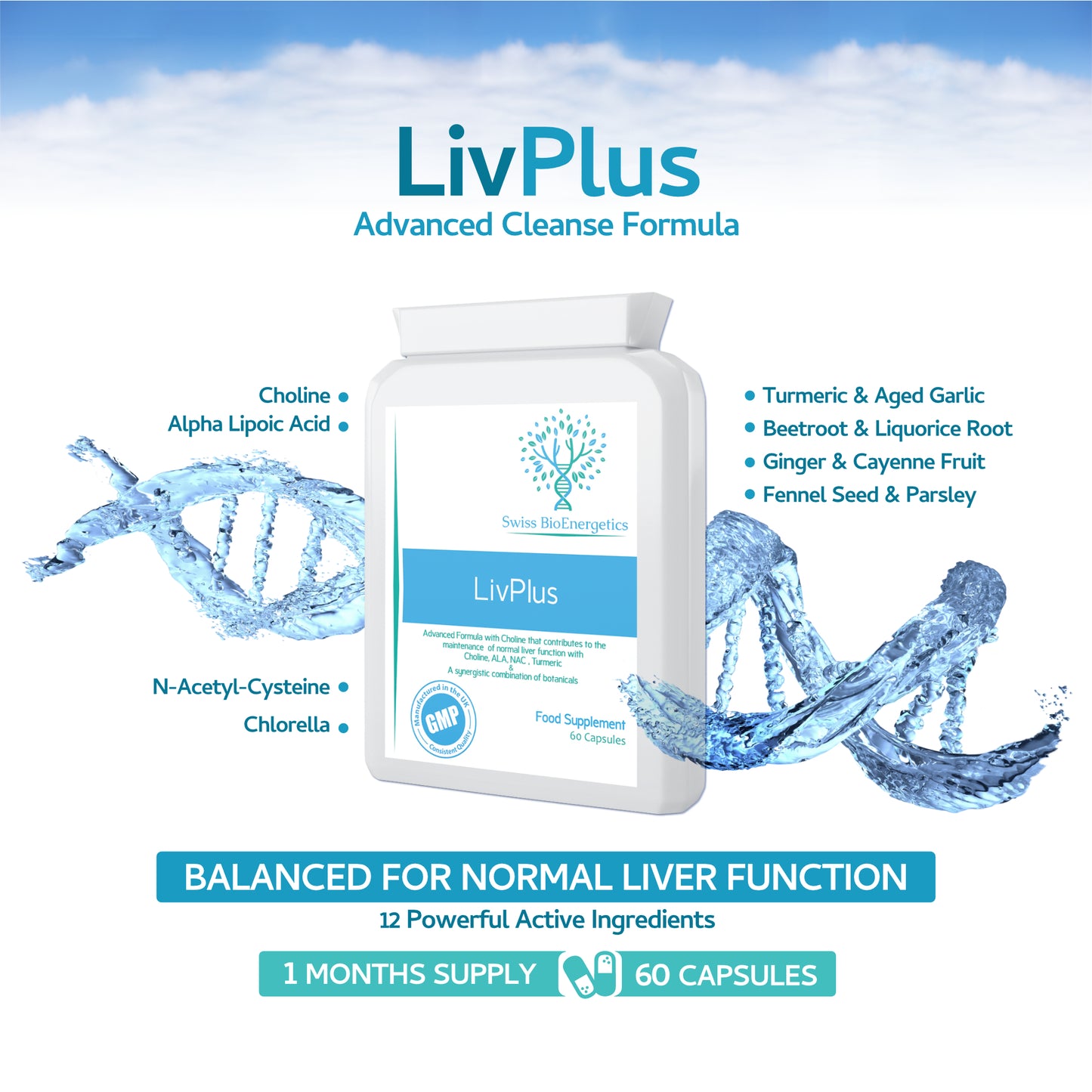 LivPlus - Advanced Liver Cleanse & Support - 60 Capsules