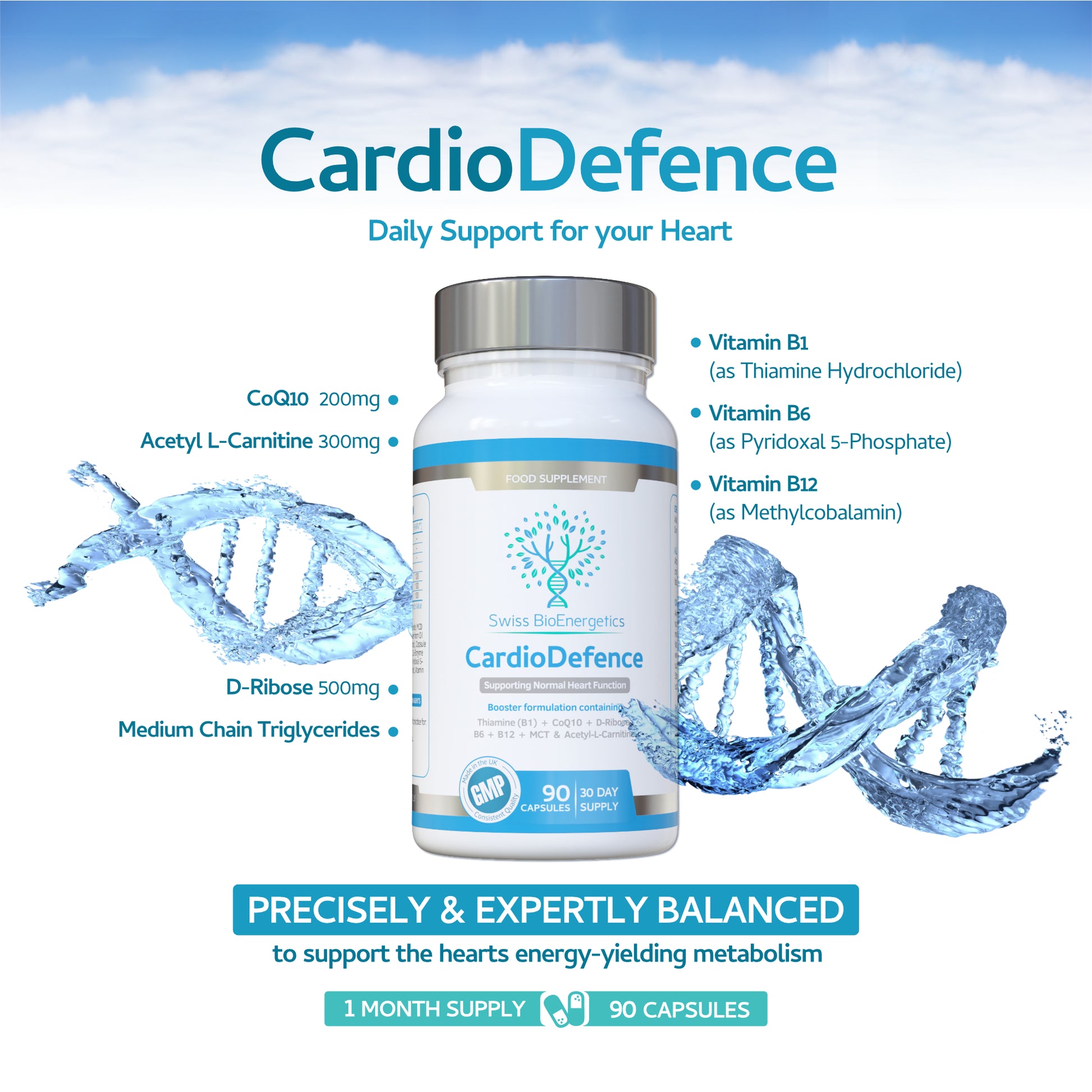 d ribose and l carnitine RibosCardio CardioDefence 90 Capsules