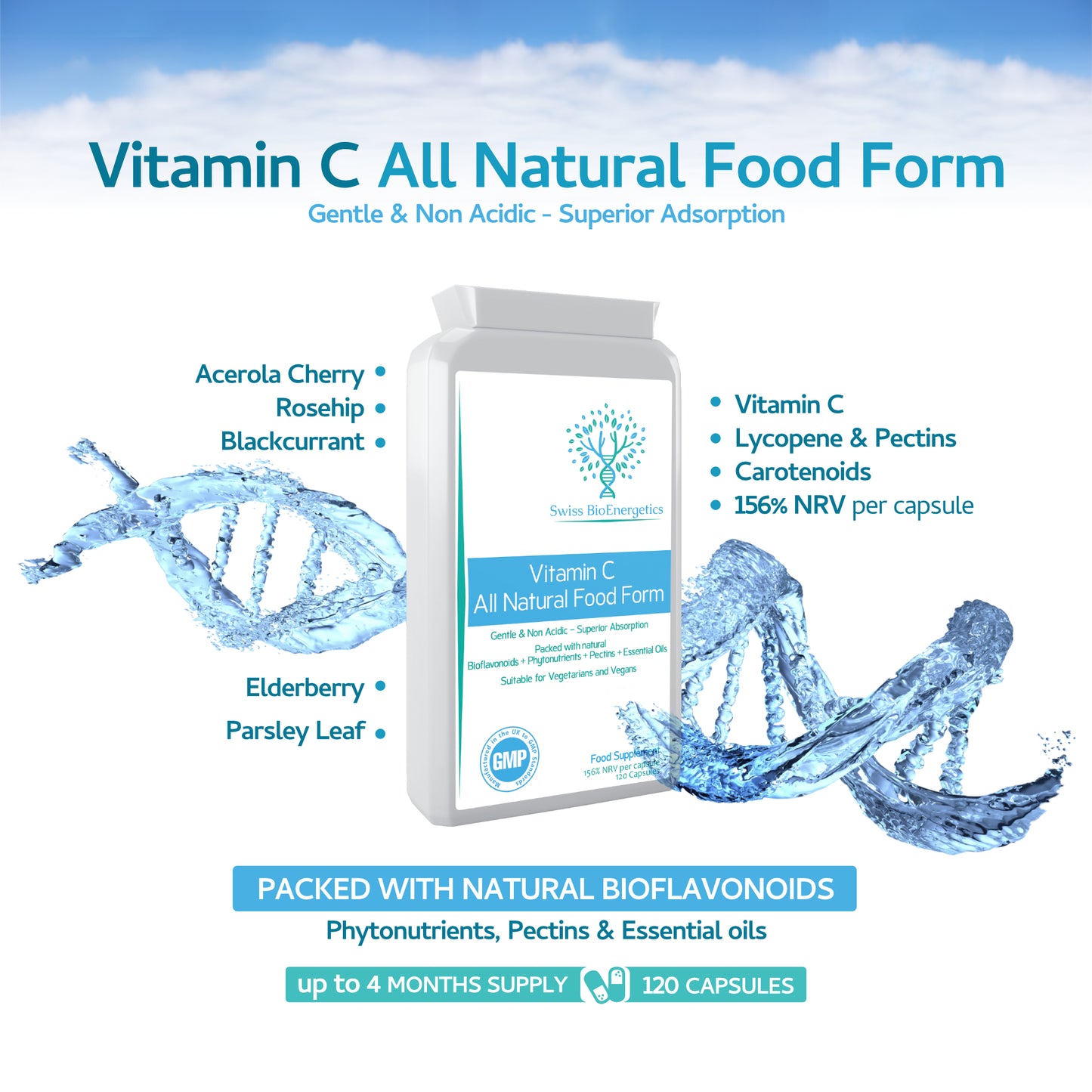 Natural Vitamin C 120 Capsules