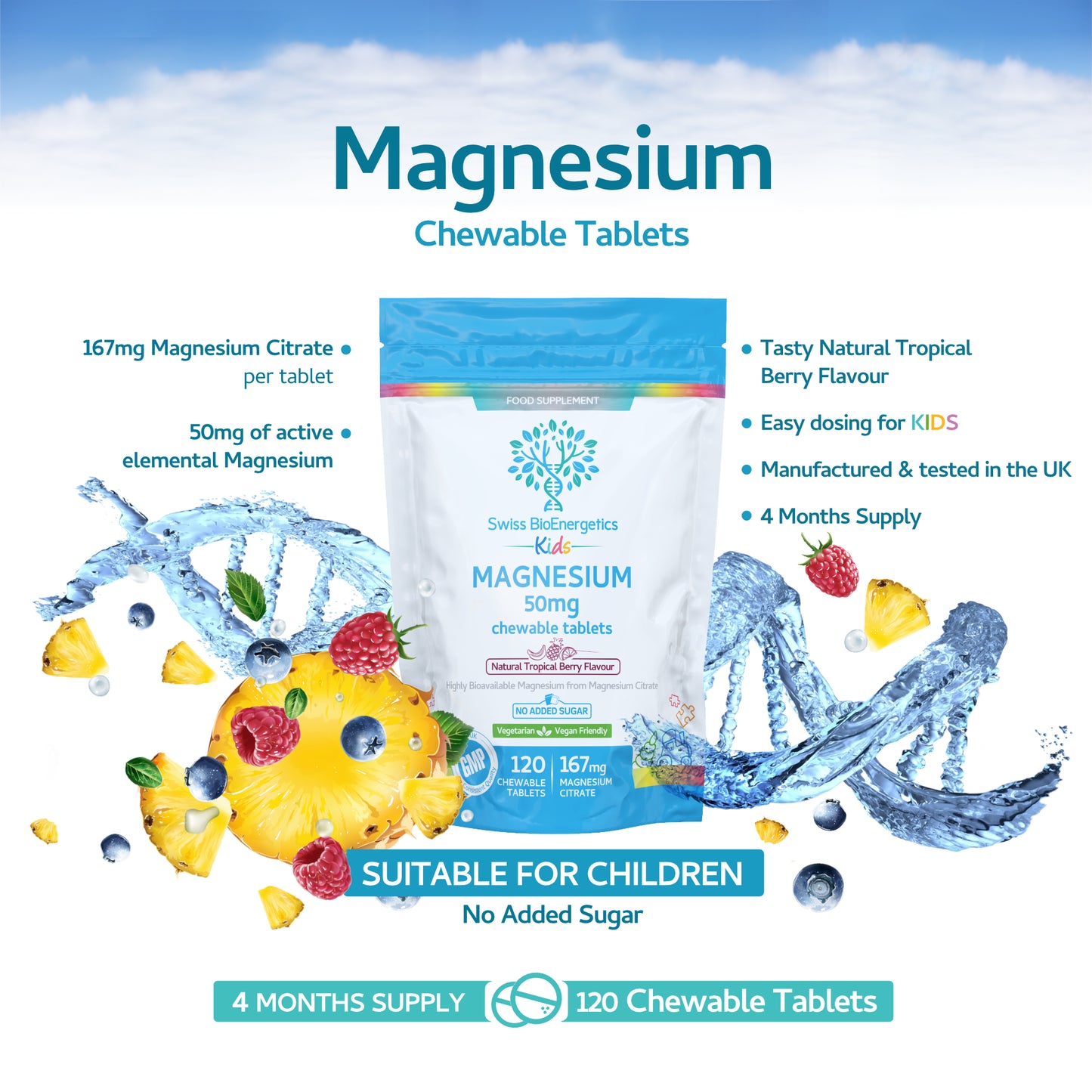 Kids Magnesium Chewable Tablets 50mg
