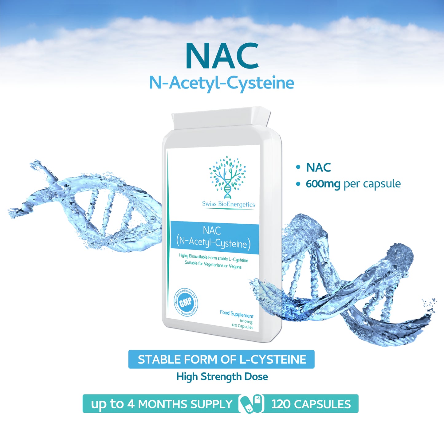 N-Acetyl Cysteine (NAC) 600 mg 120 Capsules