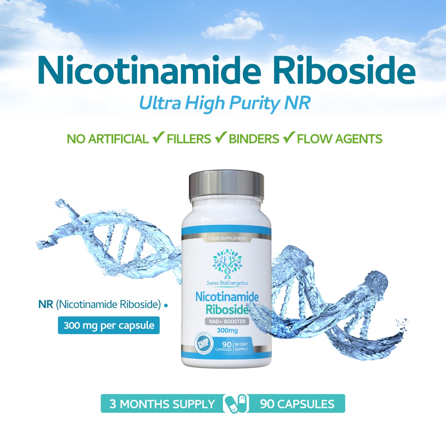 Nicotinamide Riboside 300mg, 90 Capsules