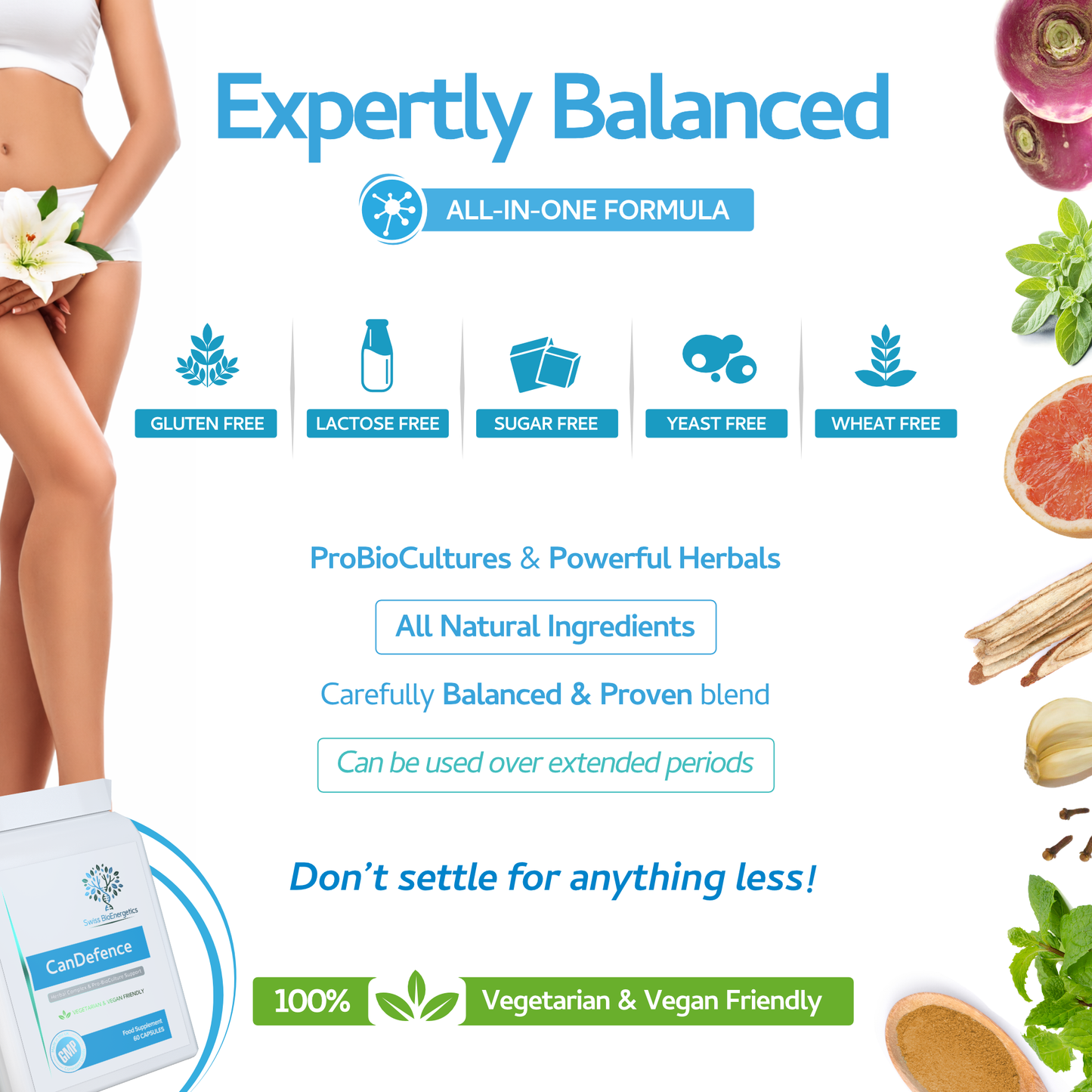 CanDefence - Candida Cleanse  Support Supplement 60 Capsules