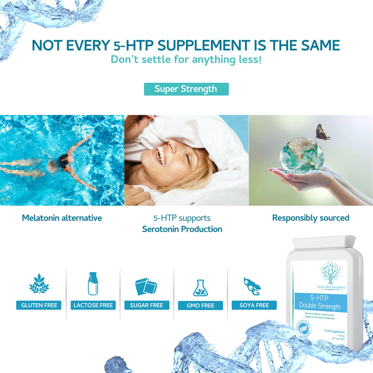 5HTP - Natural Griffonia Seed Extract Supplement – 90 Capsules - Made in The UK to the GMP code of practice