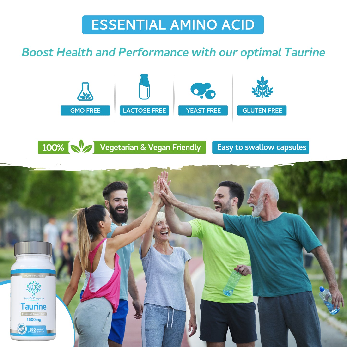 Taurine Supplement 1500mg 60 Day Supply