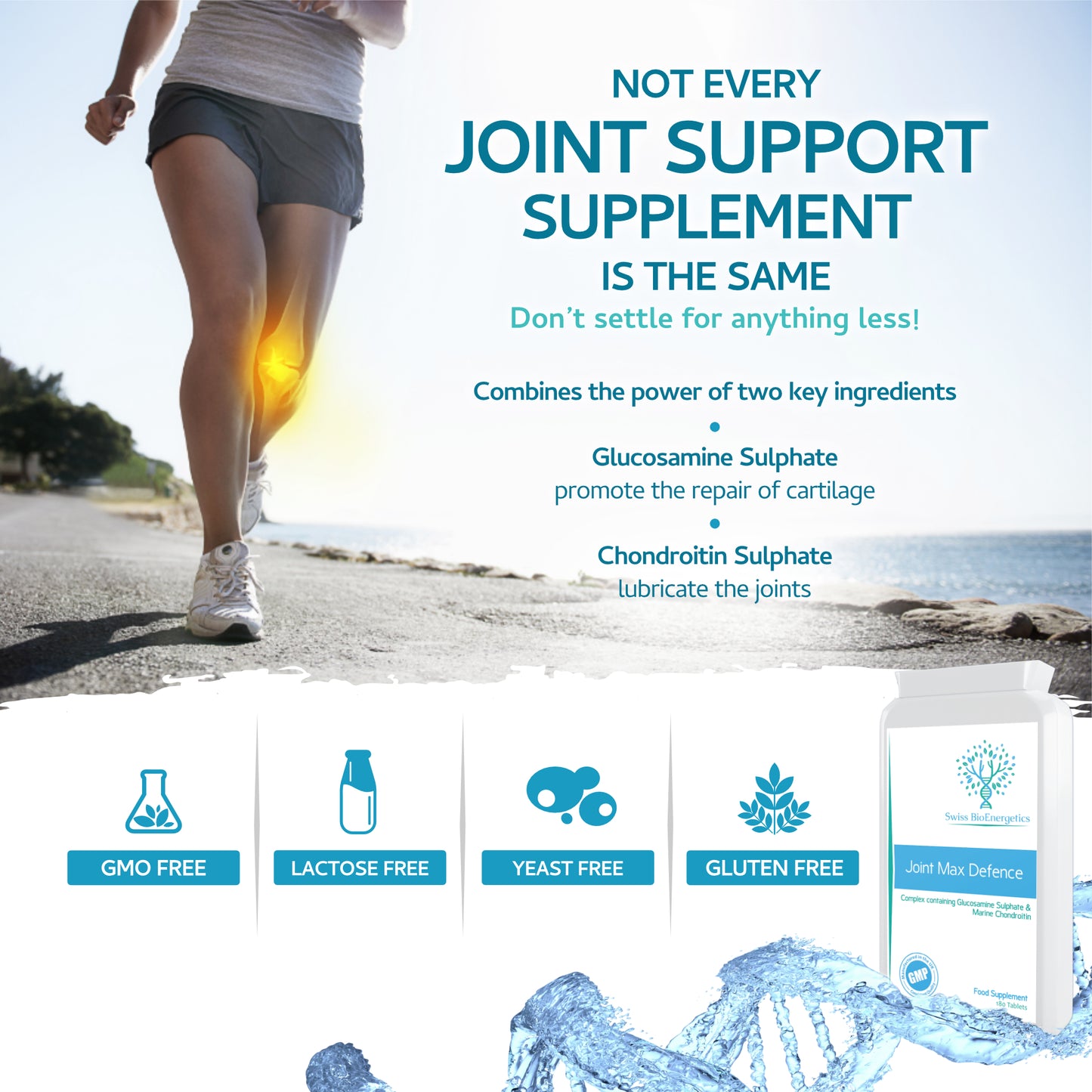 Joint Max Defence - 900mg,180 Tablets of Glucosamine Sulphate & Chondroitin Sulphate