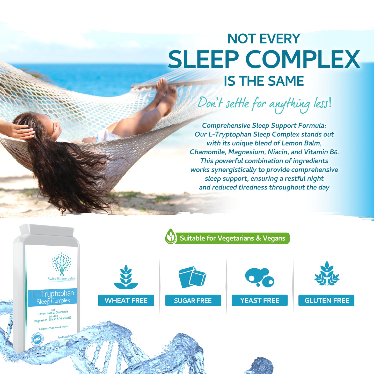 L-Tryptophan Sleep Complex 220mg - 120 Capsules/Sleep Complex