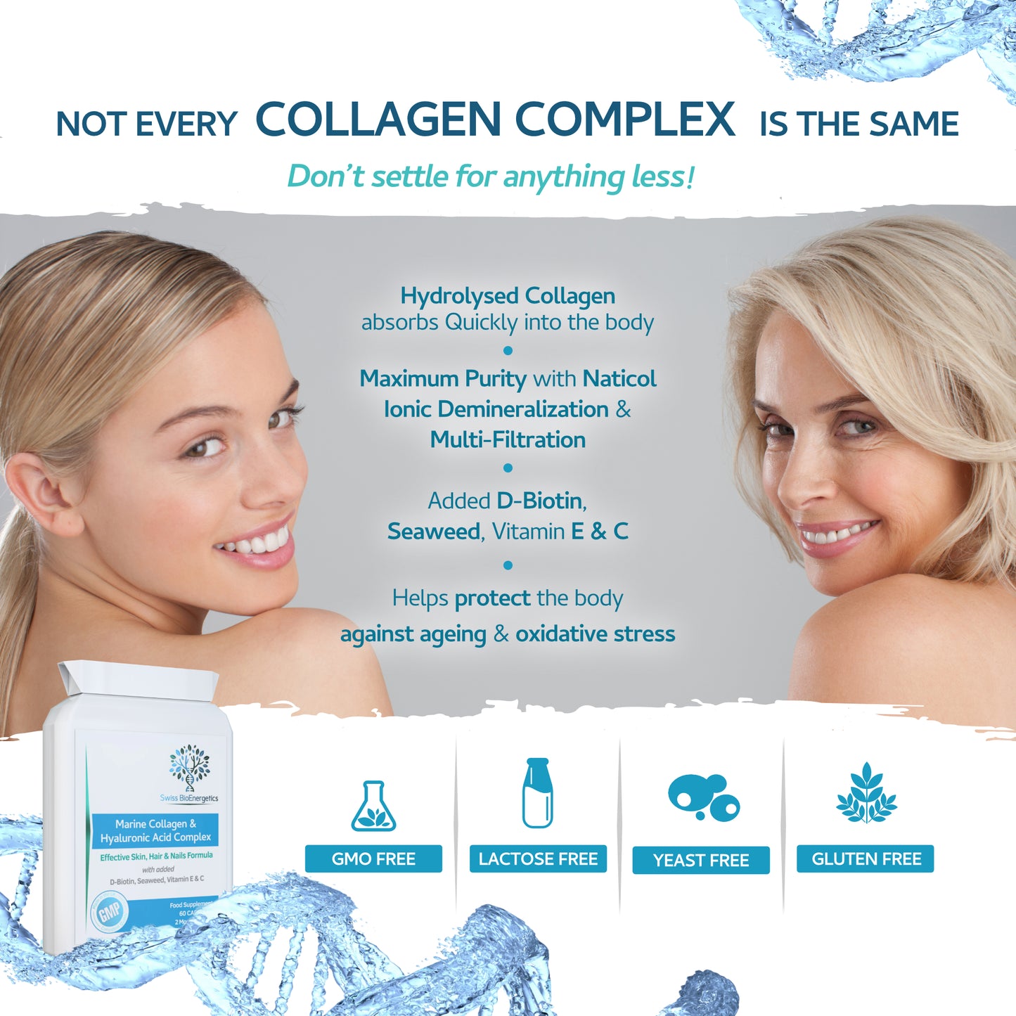 Marine Collagen & Hyaluronic Acid Complex - 60 Capsules