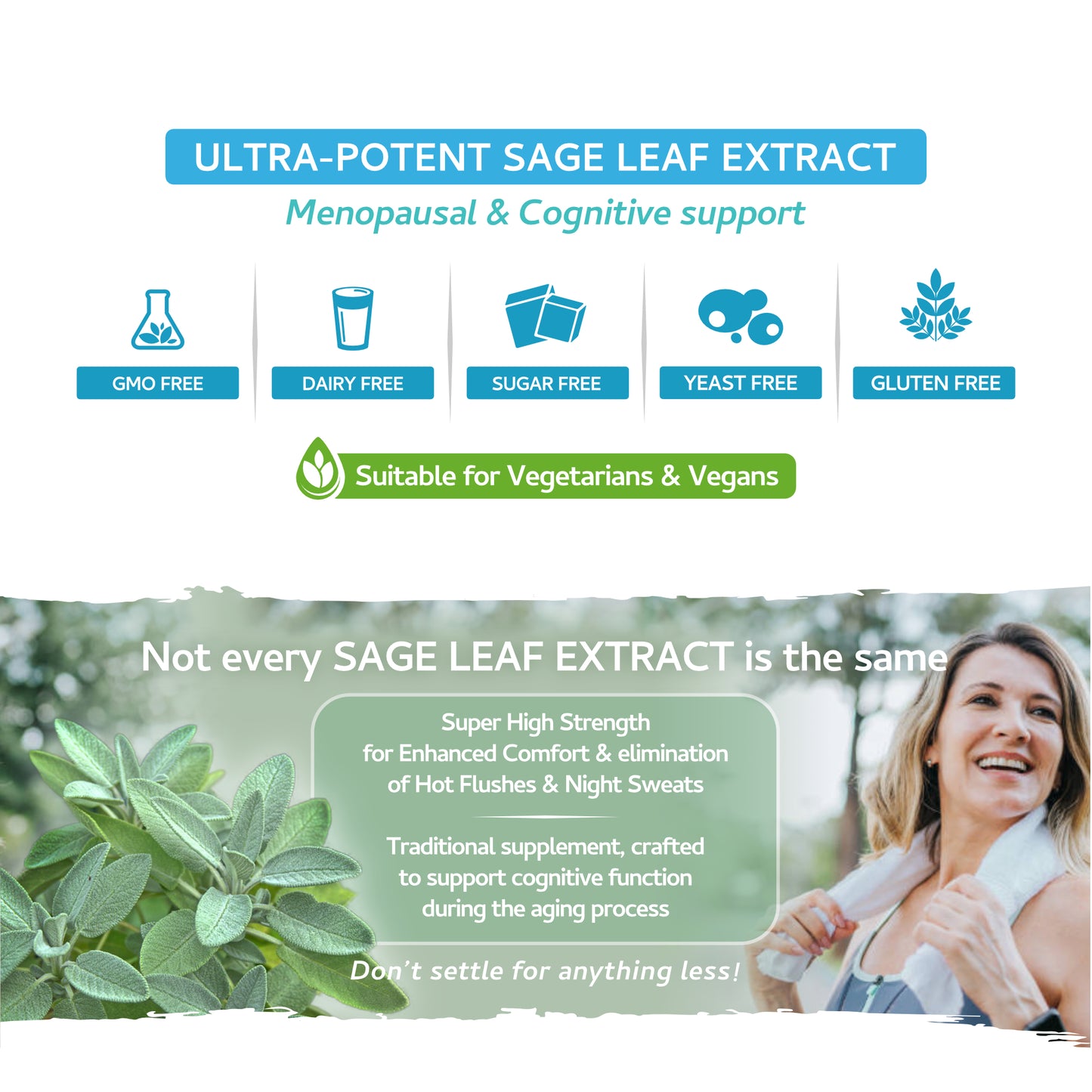 Sage Leaf Extract - 3000mg High Strength Capsules