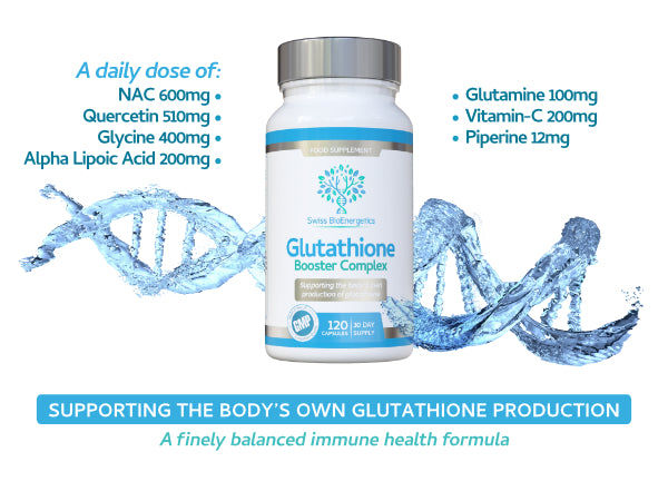 Glutathione Booster Complex 120 Capsules of Advanced Nutrition to Support The Bodys own Glutathione Production