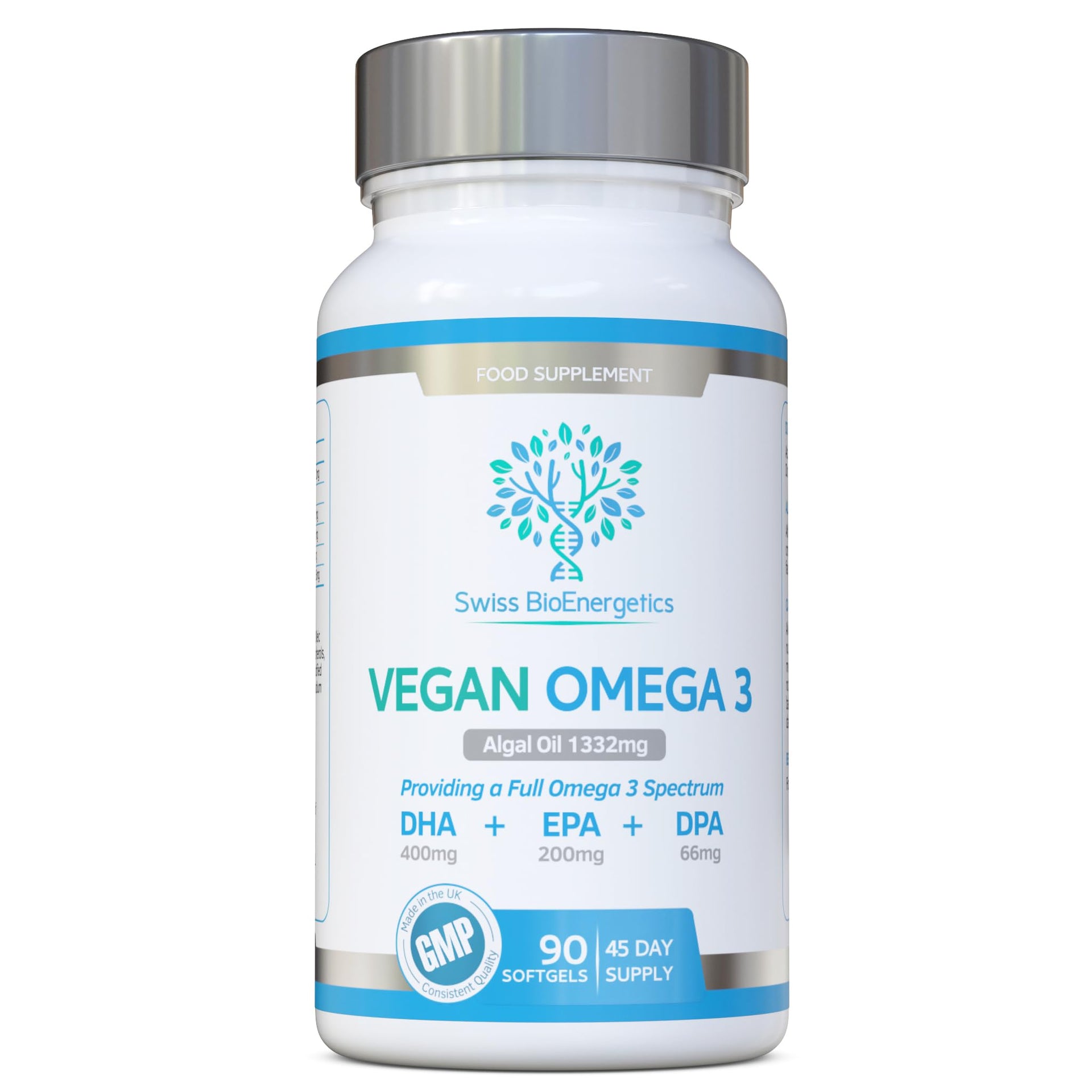Vegan Omega 3 Full Spectrum DHA EPA & DPA 90 Softgels Lifes Omega Algal Oil
