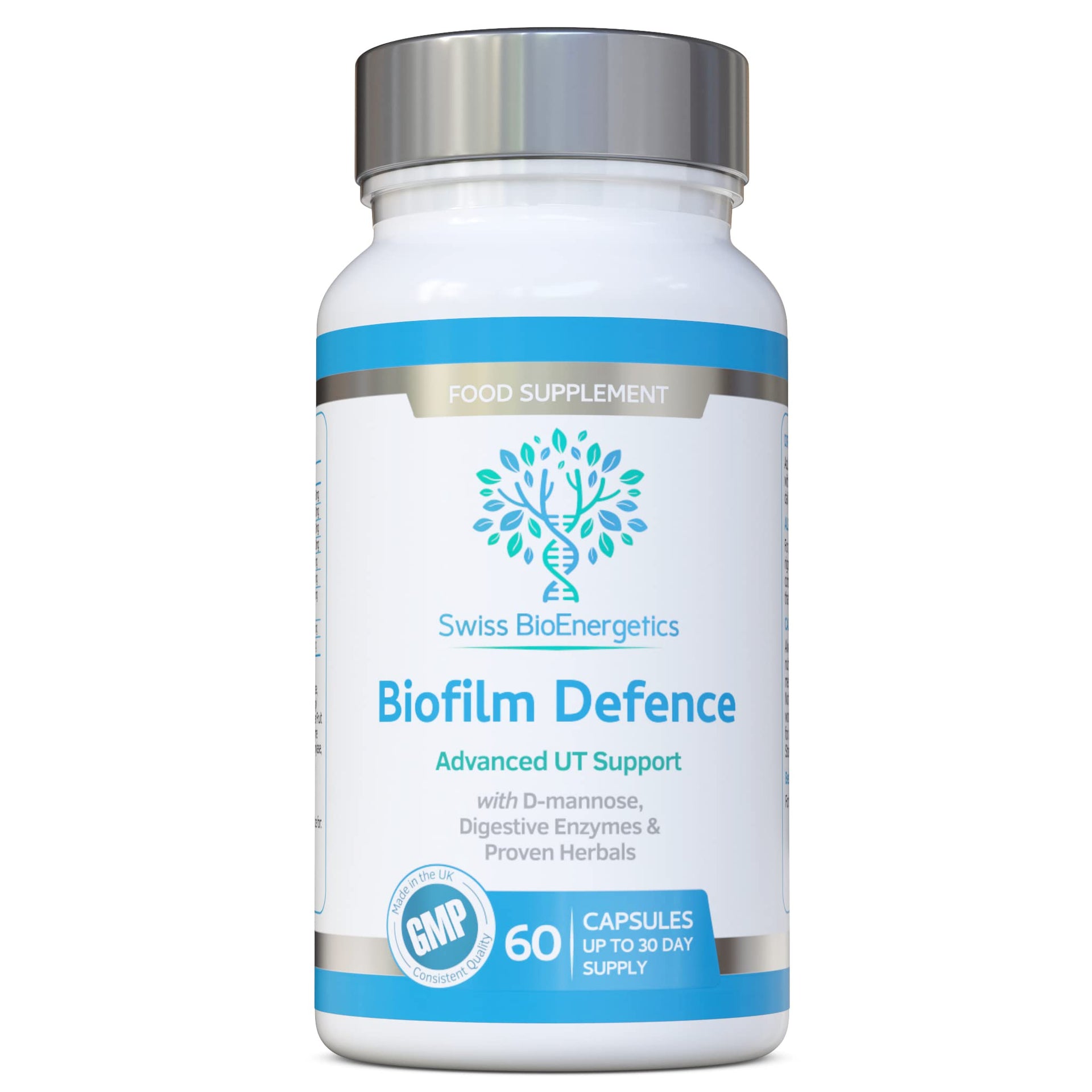 Biofilm Defence D Mannose & Enzymes Blend Advanced Digestive & Urinary Tract Support