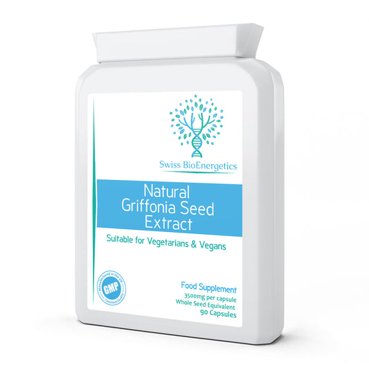 5HTP - Natural Griffonia Seed Extract Supplement – 90 Capsules - Made in The UK to the GMP code of practice