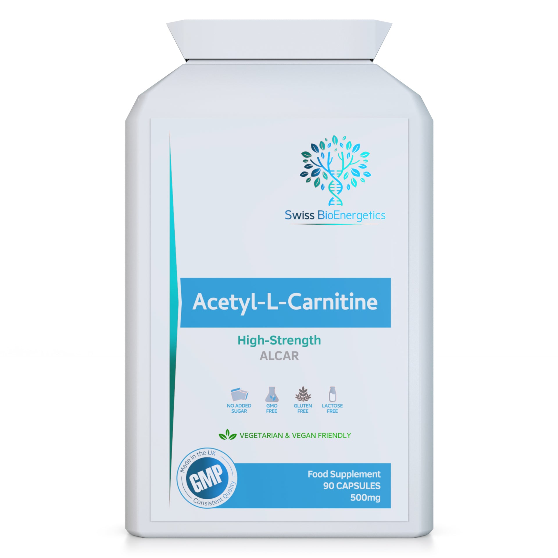 Acetyl-L-Carnitine 500mg | 90 Capsules | Swiss BioEnergetics Acetyl-L-Carnitine 500mg | 90 Capsules | Swiss BioEnergetics
