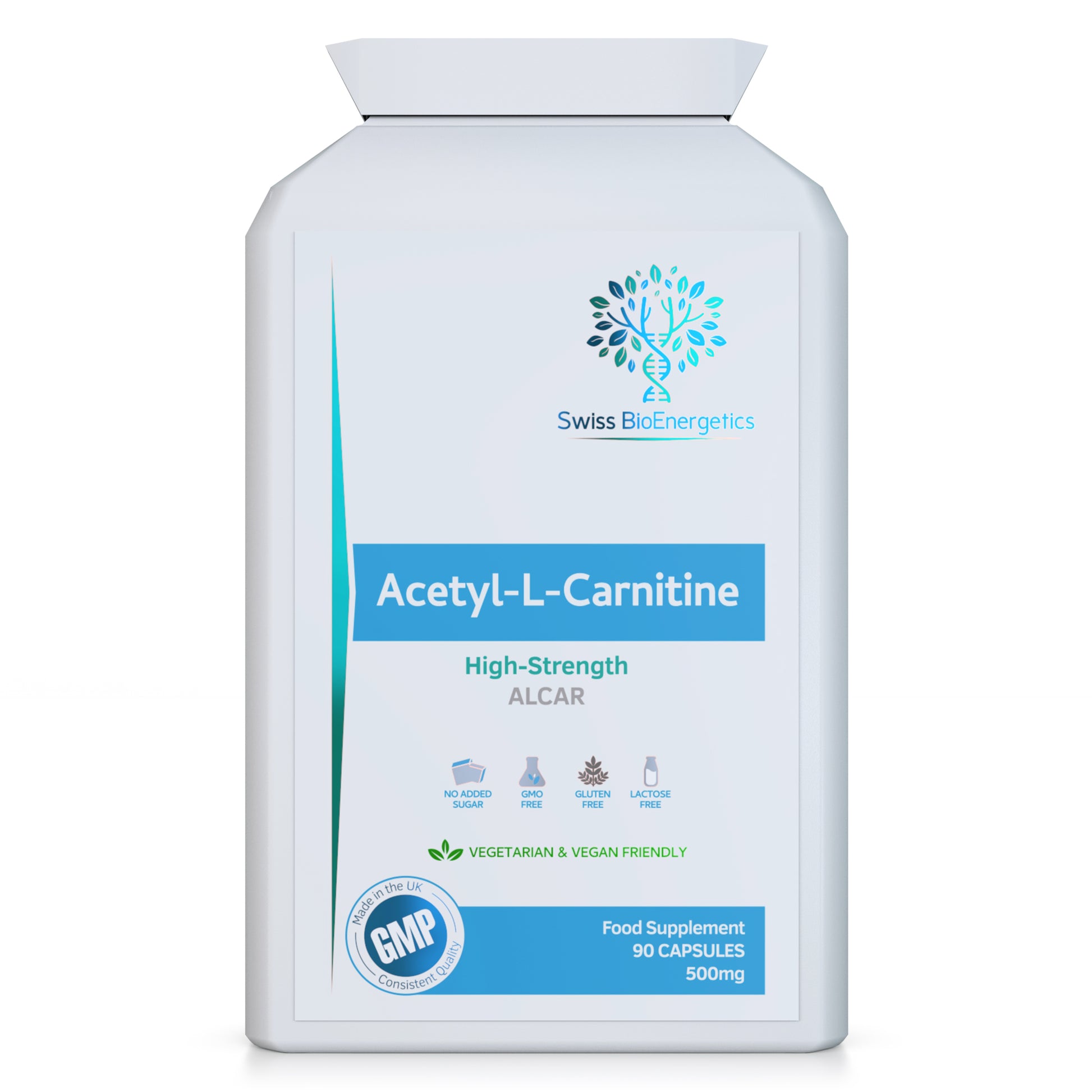 Acetyl-L-Carnitine 500mg | 90 Capsules | Swiss BioEnergetics Acetyl-L-Carnitine 500mg | 90 Capsules | Swiss BioEnergetics