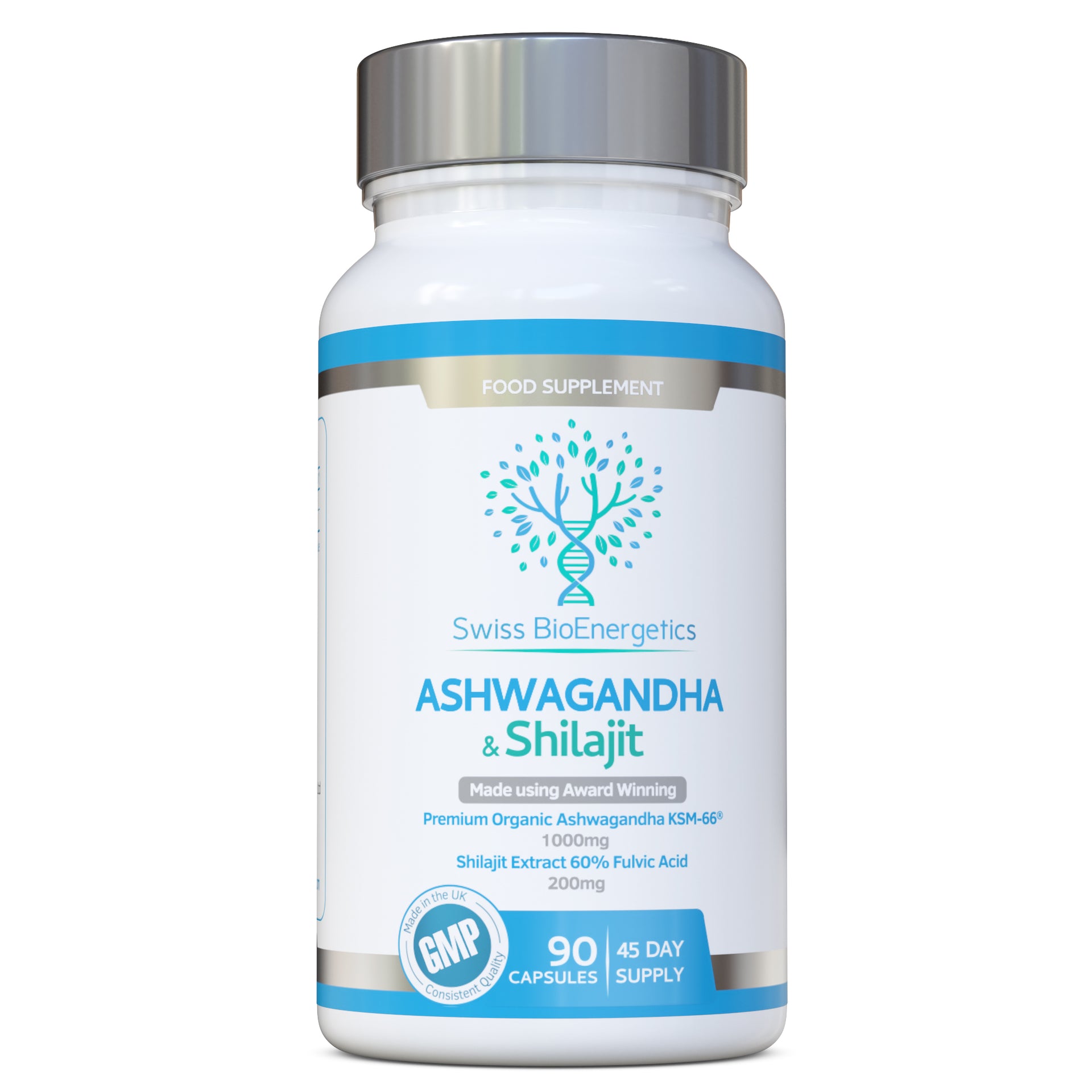 Ashwagandha & Shilajit Award Winning Ashwagandha KSM 66 & Purified Shilajit Extract 200mg
