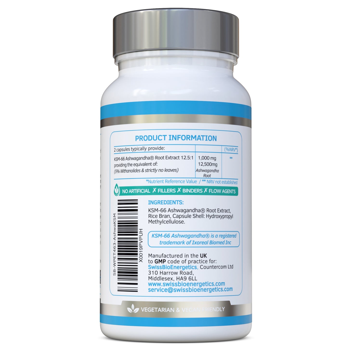 Ashwagandha KSM 66 - Huge 12,500mg Daily - 45 Day Supply