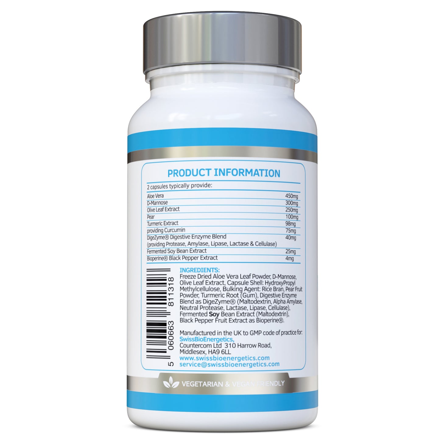 Biofilm Defence, D-Mannose & Enzymes Blend for Advanced Digestive & Urinary Tract Support