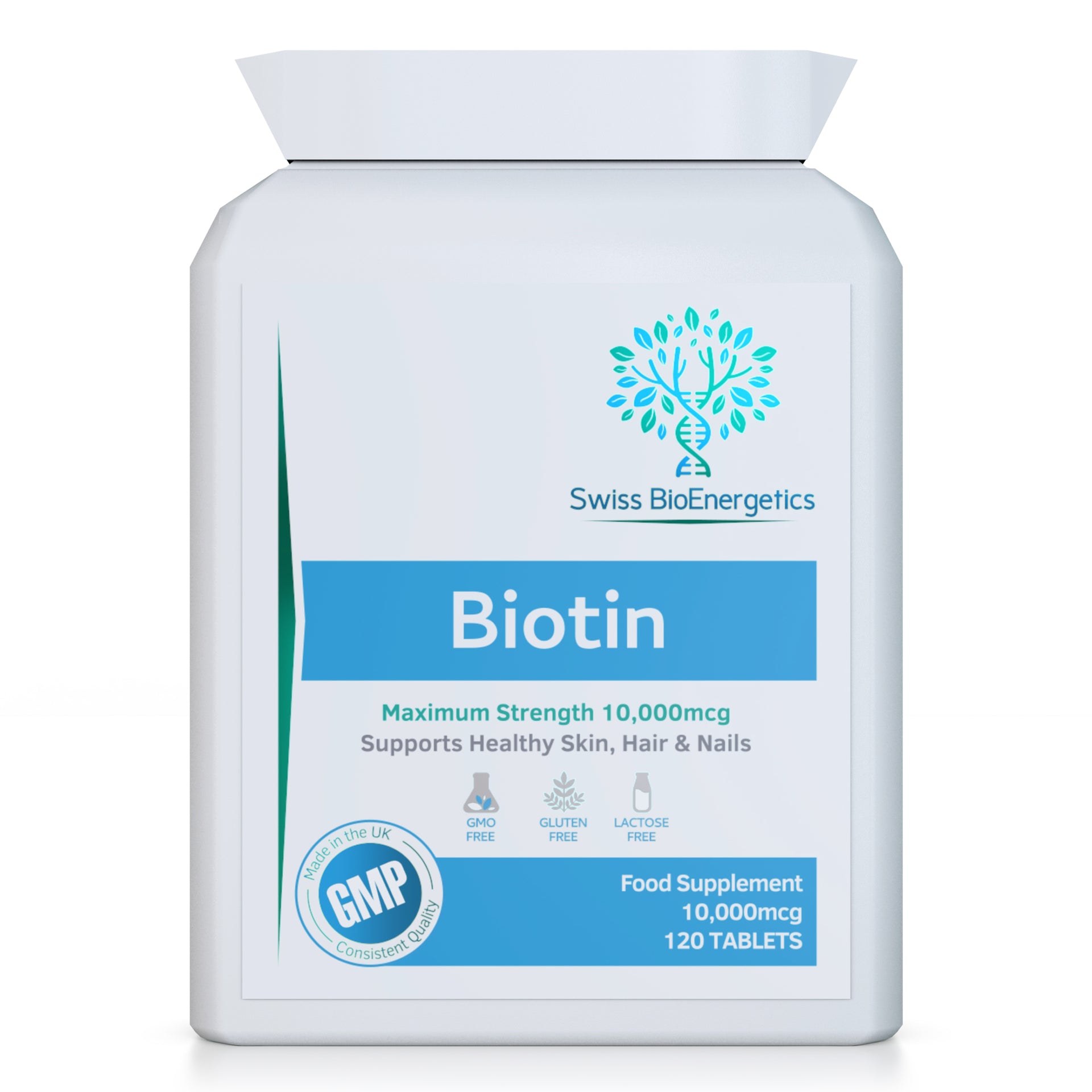 Biotin 10 000 mcg 120 Tablets