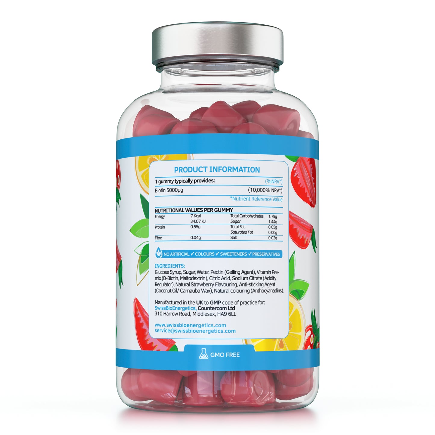 Biotin Gummies 10,000mcg  60 Vegan Vitamins