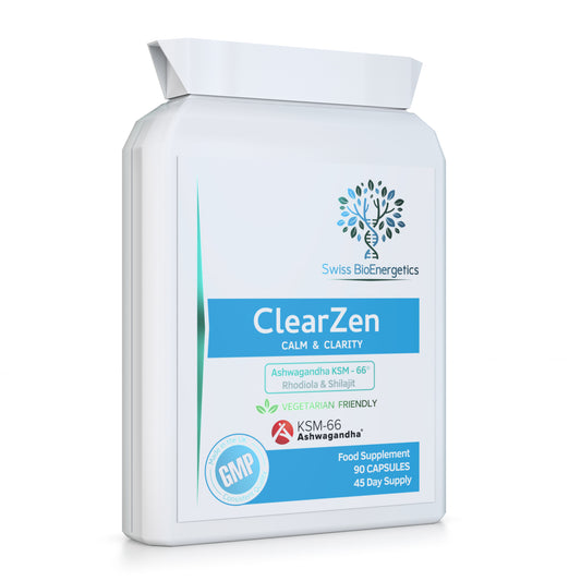 Rhodiola, Ashwagandha and Shilajit - ClearZen - Adaptogen 3-in-1 Complex