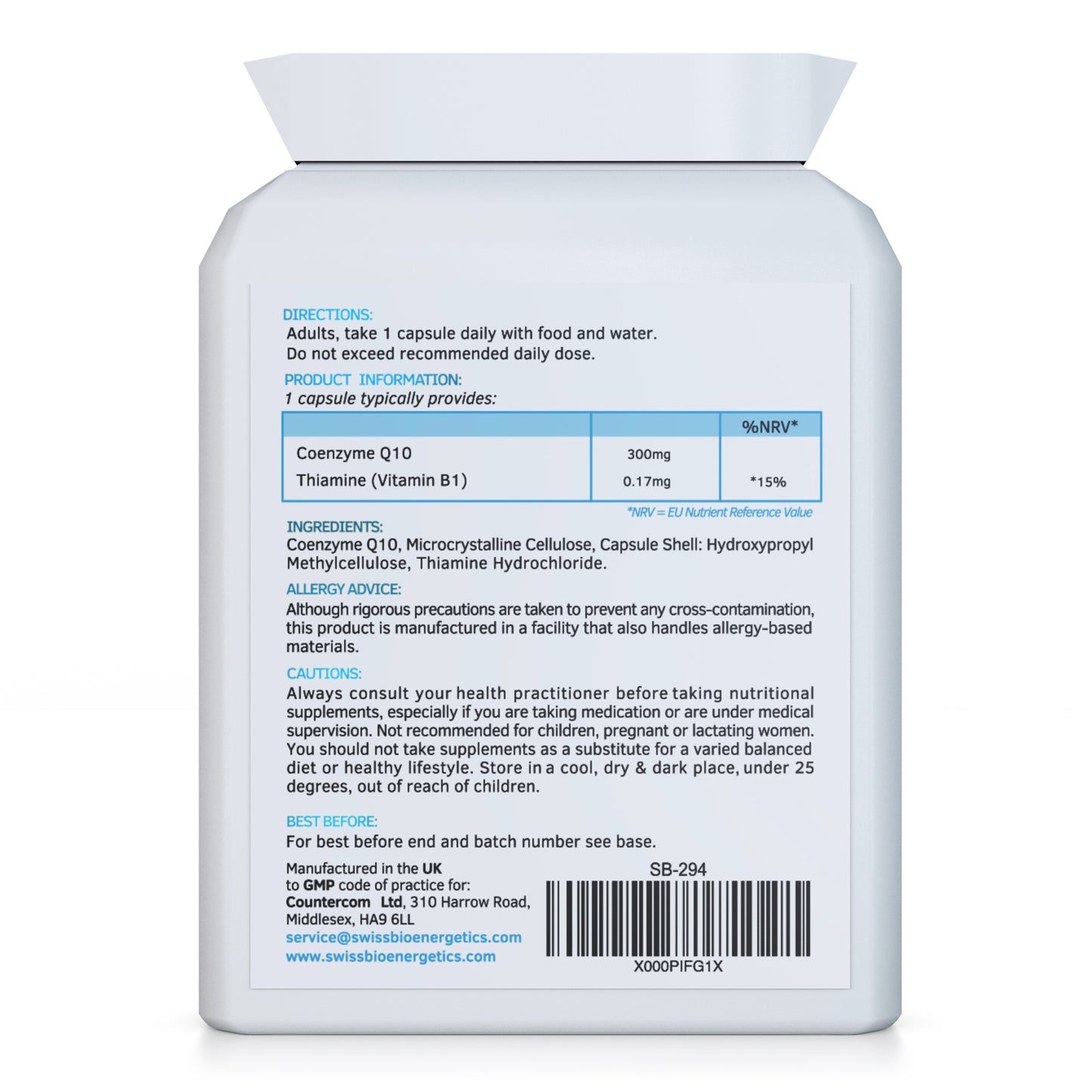 Co Enzyme Q10 // CoQ10 300mg 60 Capsules
