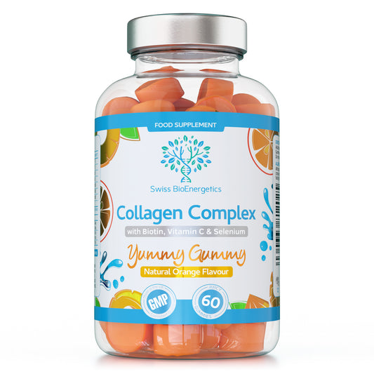 Collagen Complex - 60 Natural Pineapple Flavour Chewable Yummy Gummies