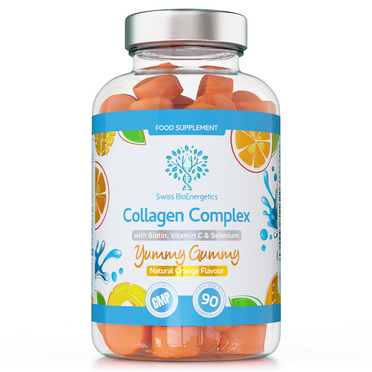 Collagen Complex - 90 Natural Pineapple Flavour Chewable Yummy Gummies