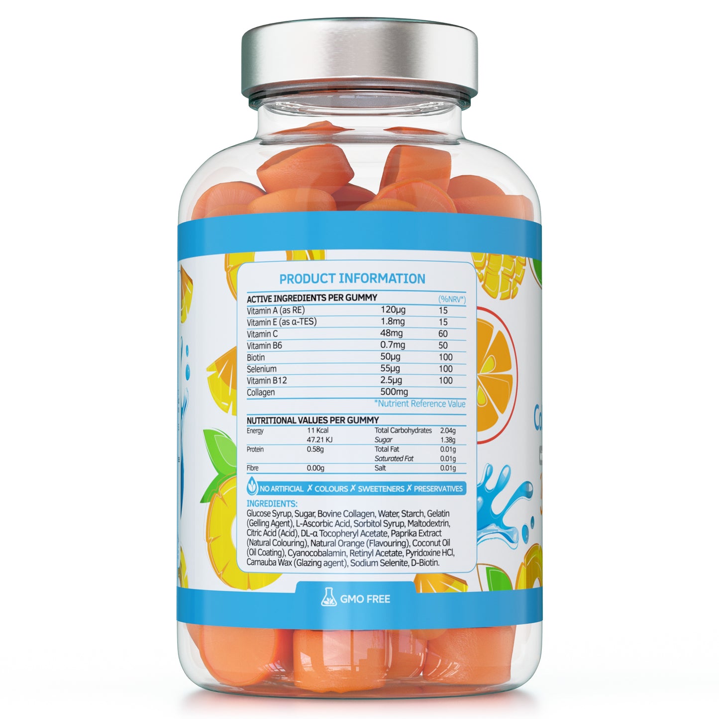 Collagen Complex - 90 Natural Pineapple Flavour Chewable Yummy Gummies