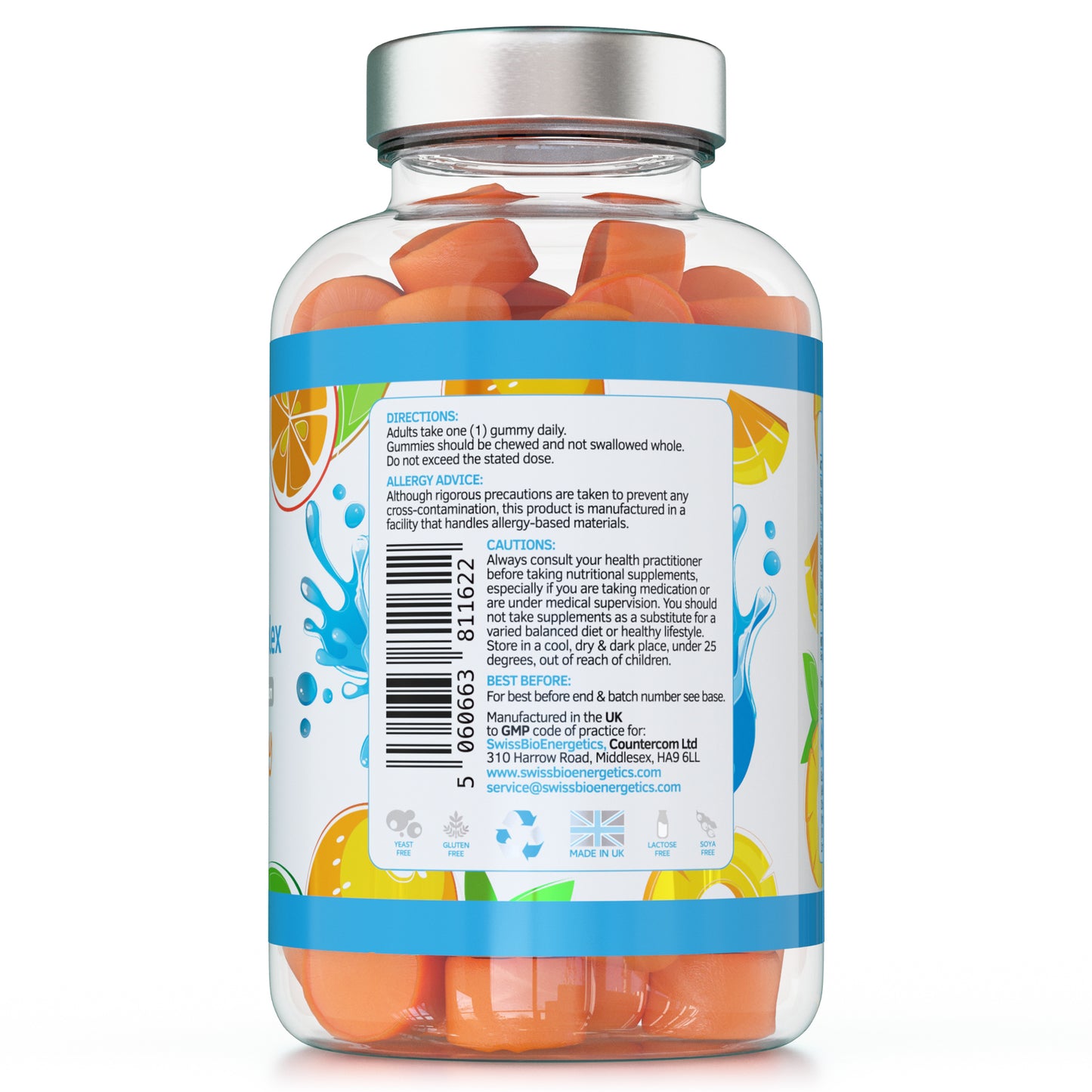 Collagen Complex - 90 Natural Pineapple Flavour Chewable Yummy Gummies