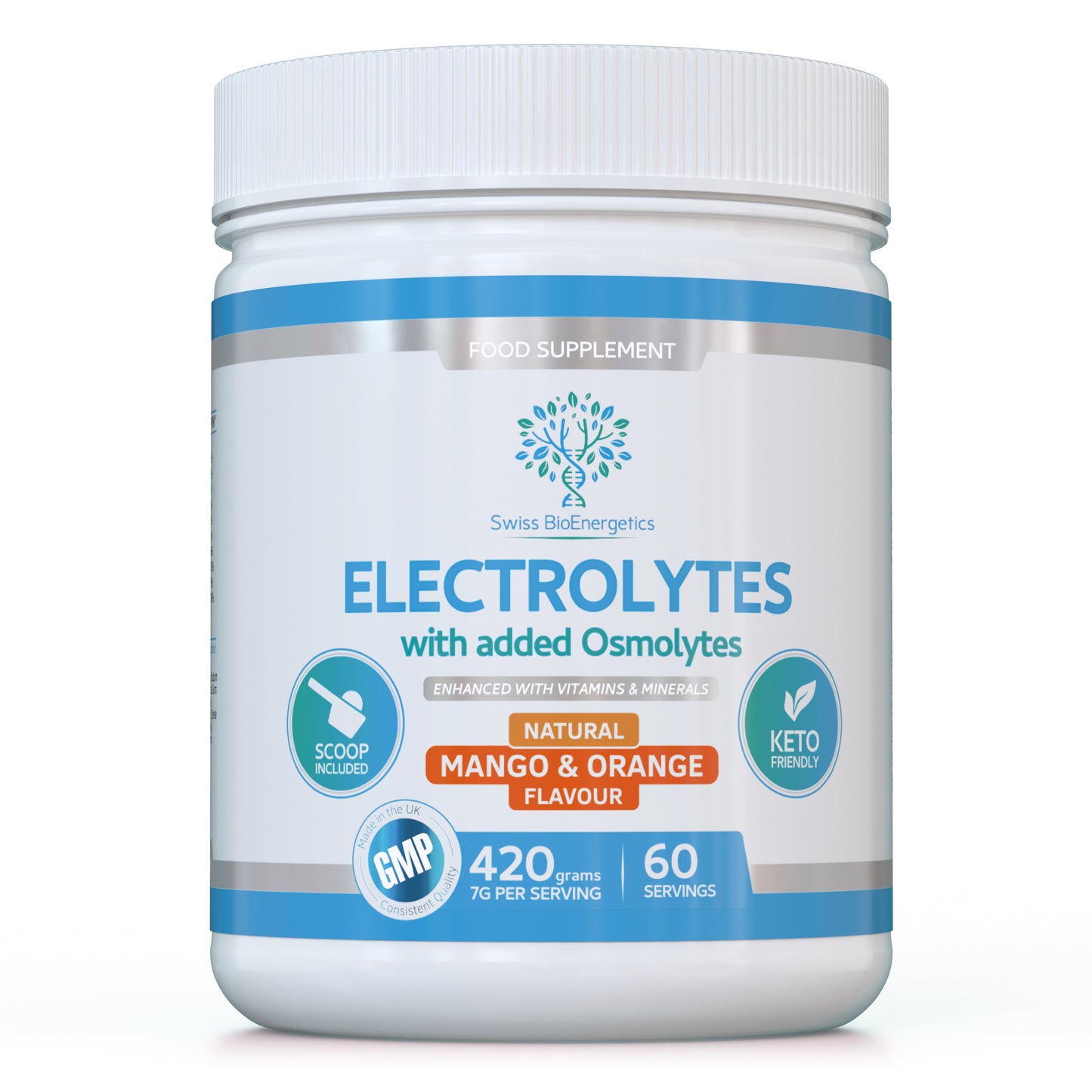 ELECTROLYTES with added Osmolytes - Natural MANGO & ORANGE flavour