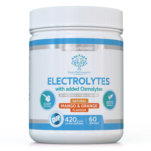 ELECTROLYTES with added Osmolytes - Natural MANGO & ORANGE flavour