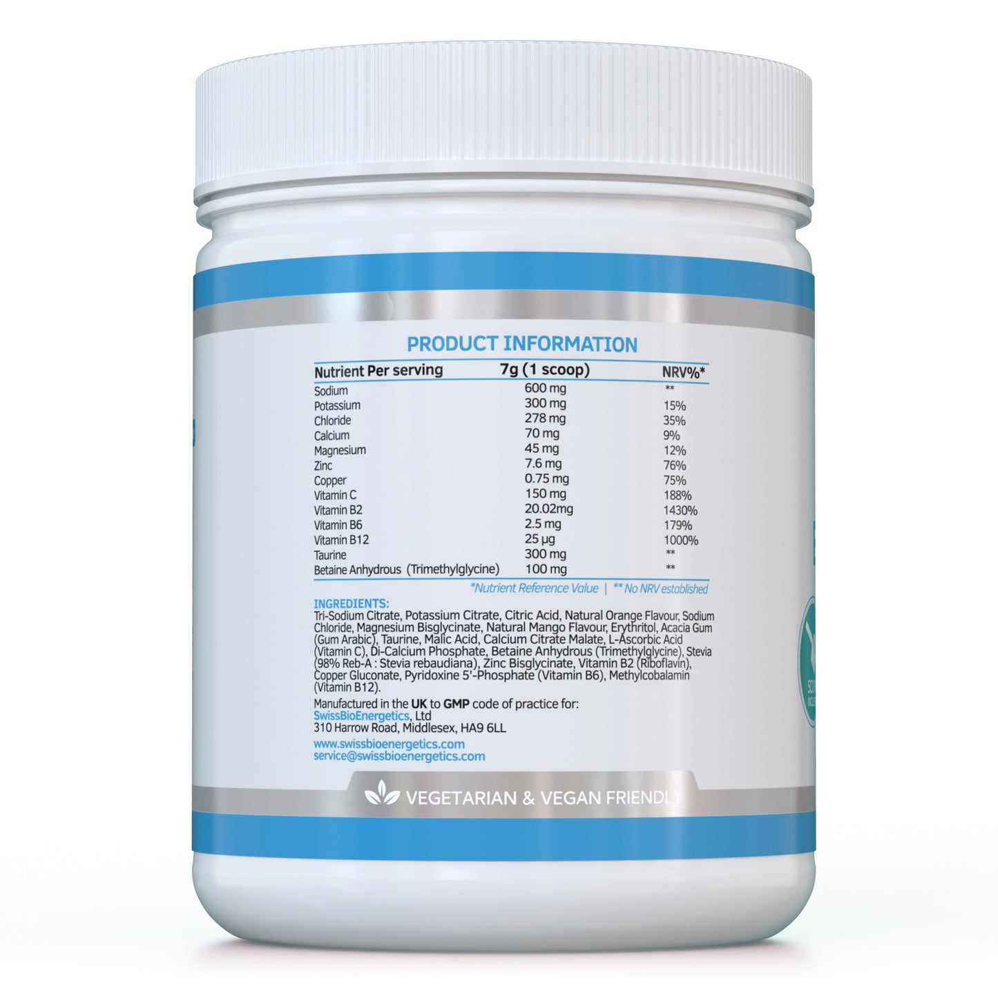 ELECTROLYTES with added Osmolytes - Natural MANGO & ORANGE flavour